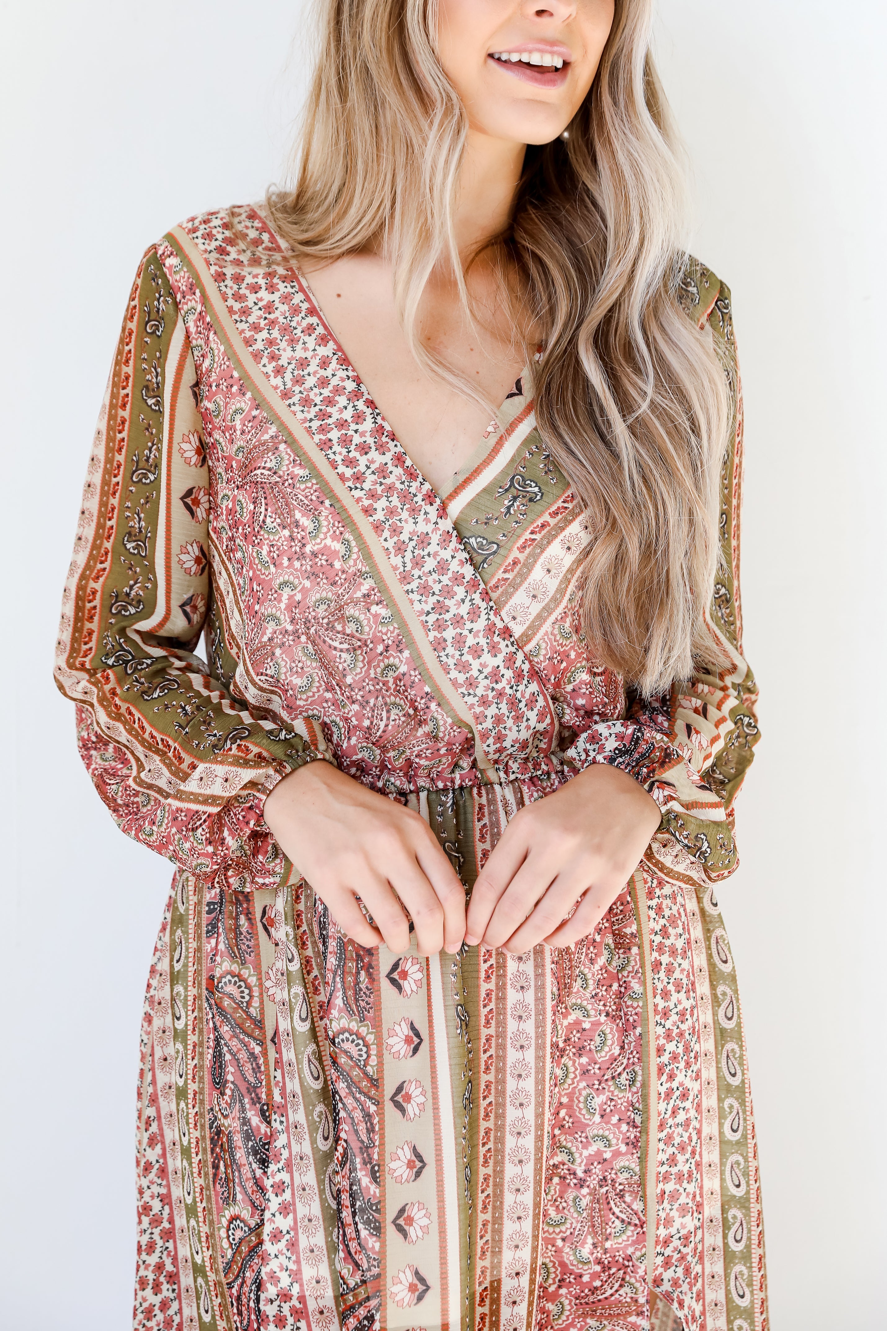 boho Maxi Dress close up