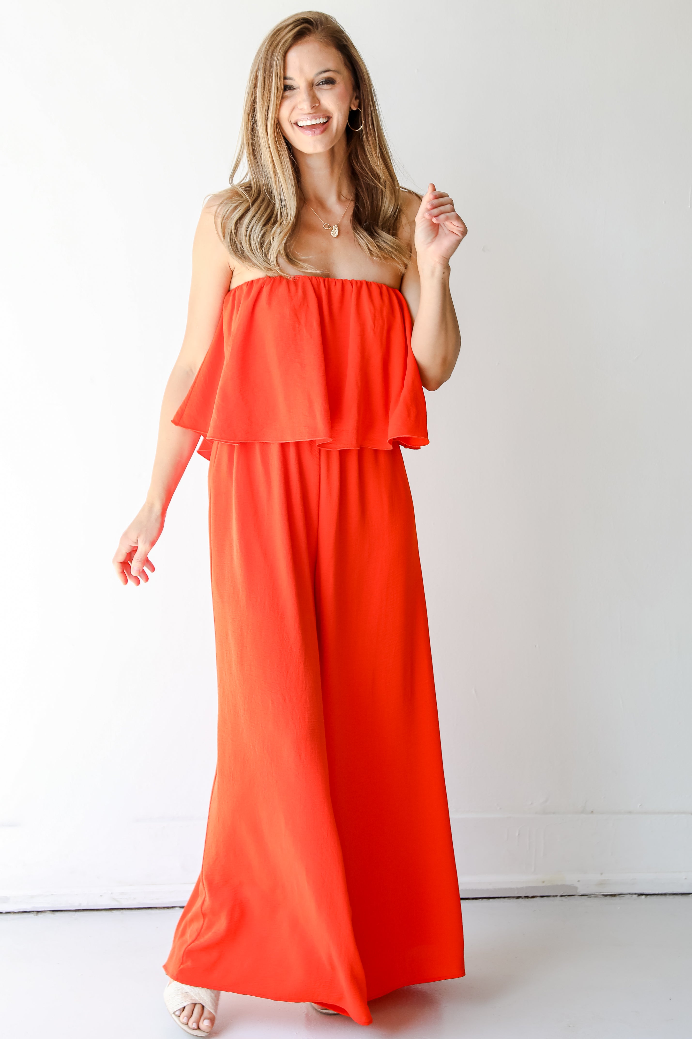 Strapless Jumpsuit front view