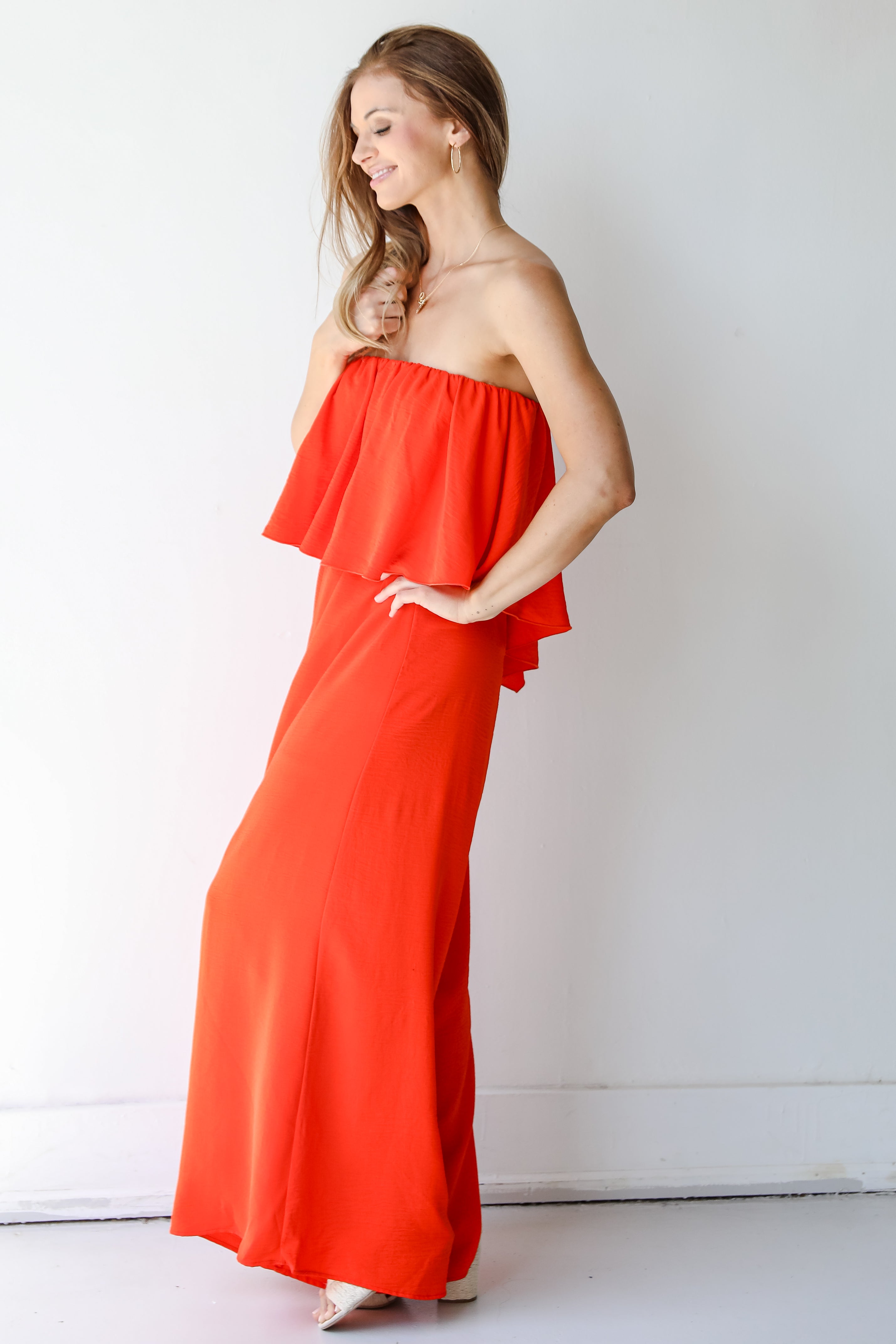 Strapless Jumpsuit side view