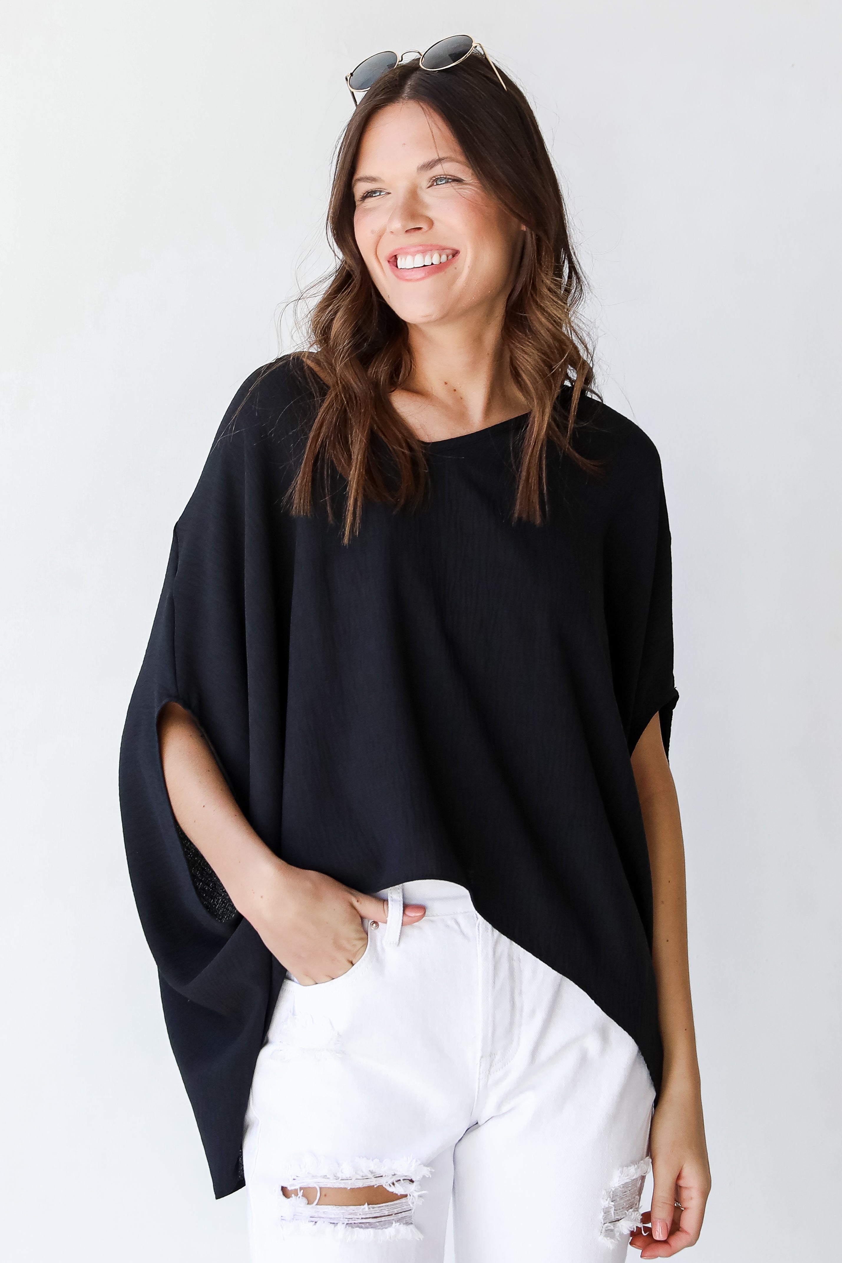 Oversized Blouse in black