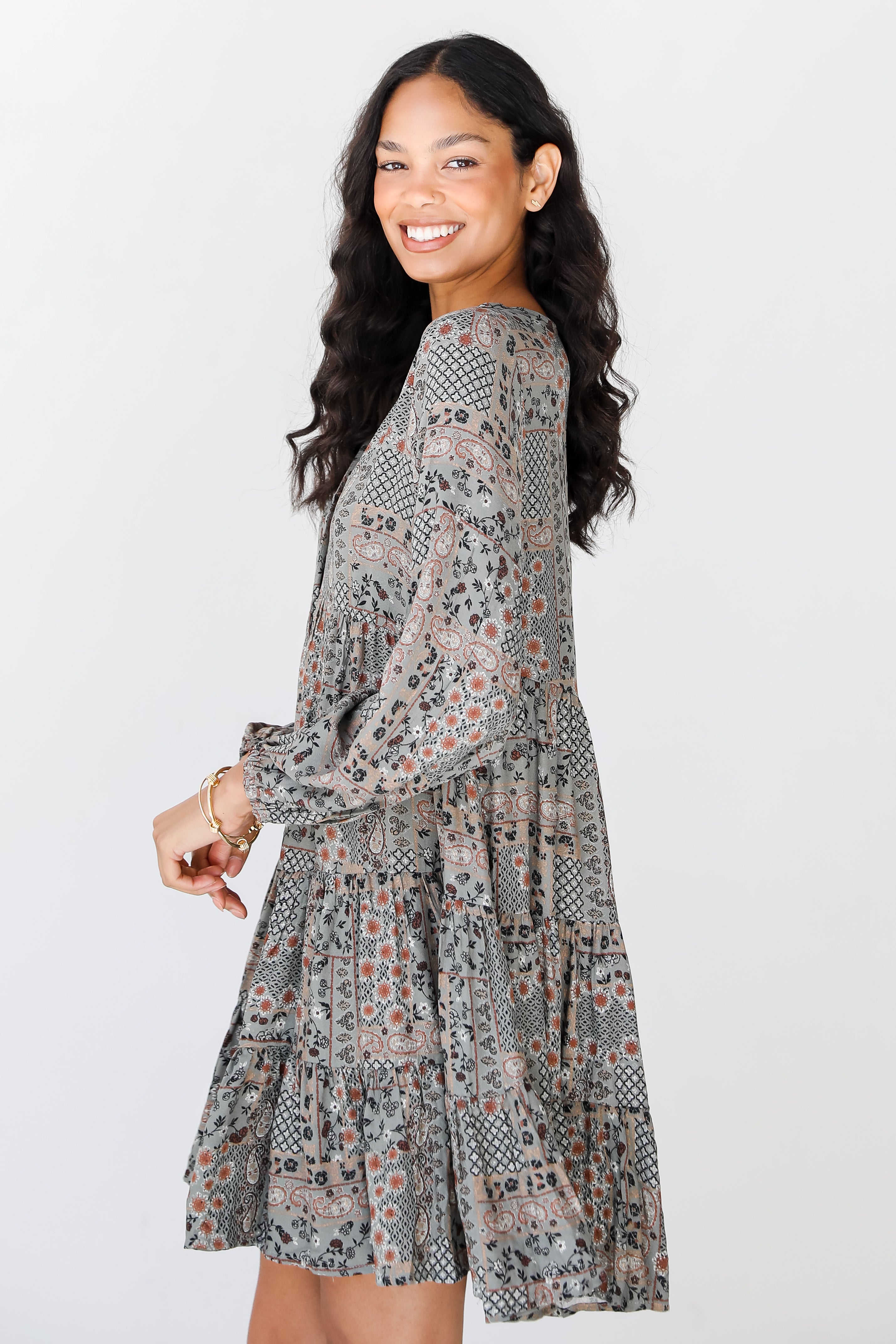 Paisley Mini Dress side view