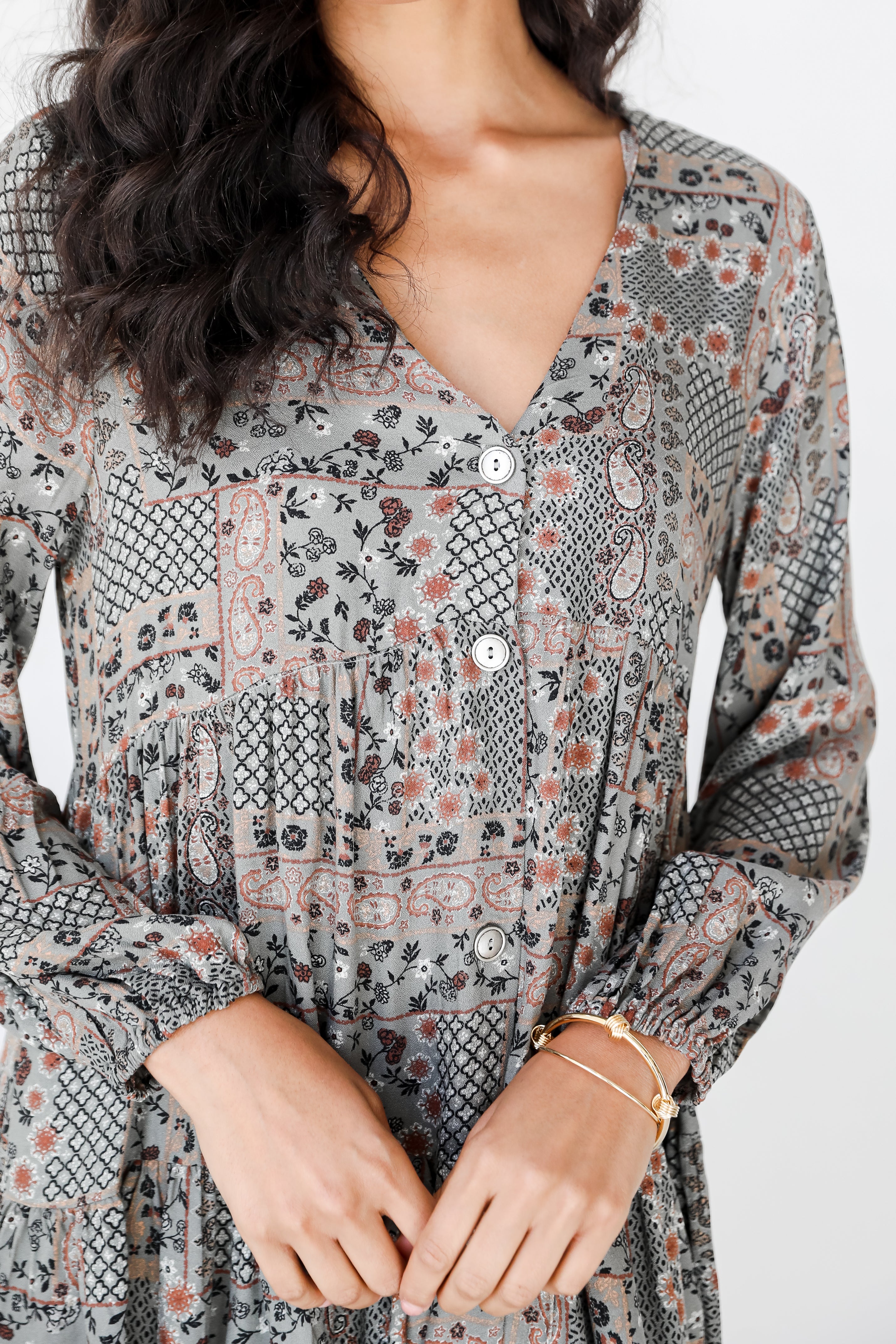 Paisley Mini Dress close up