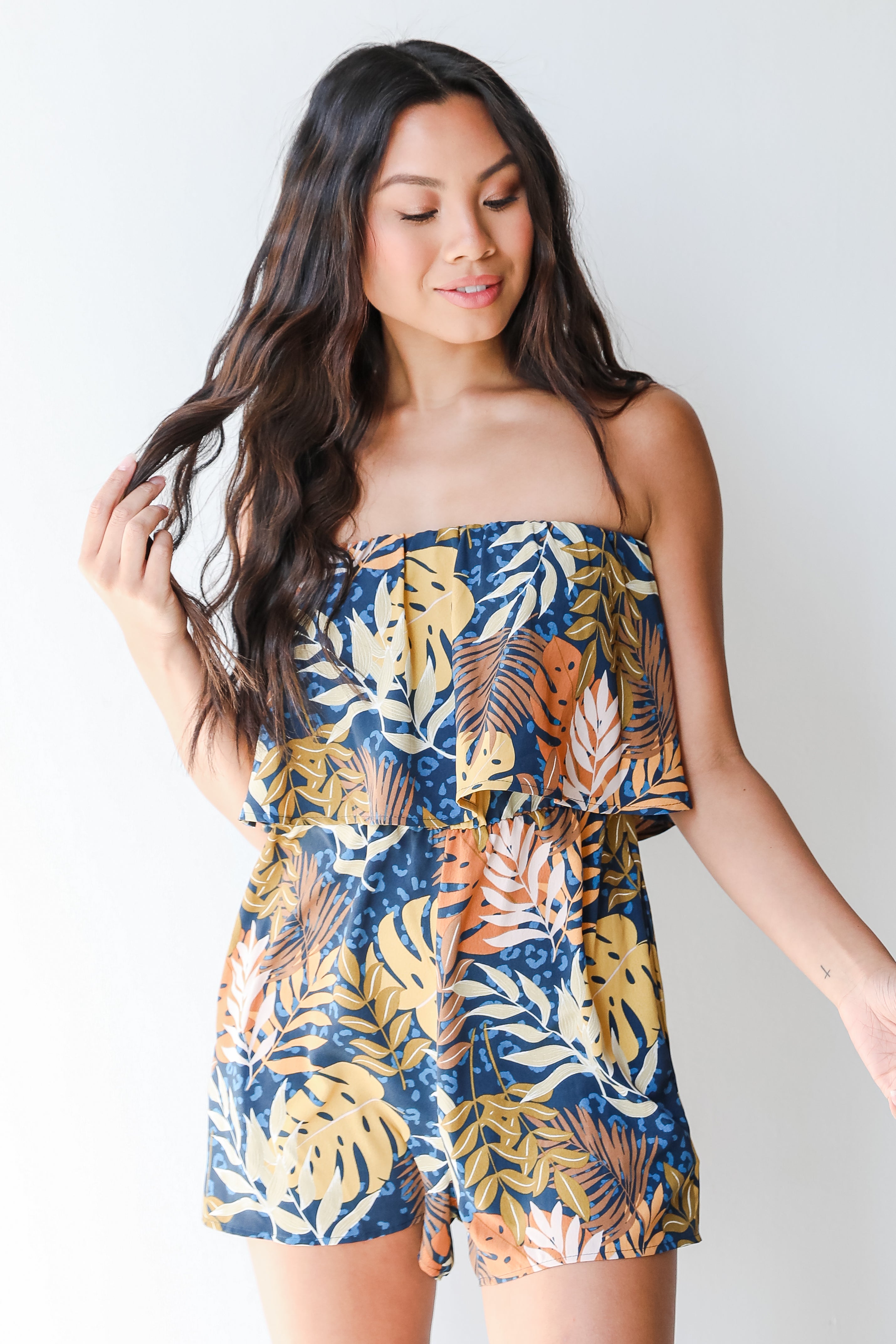 Strapless Romper front view