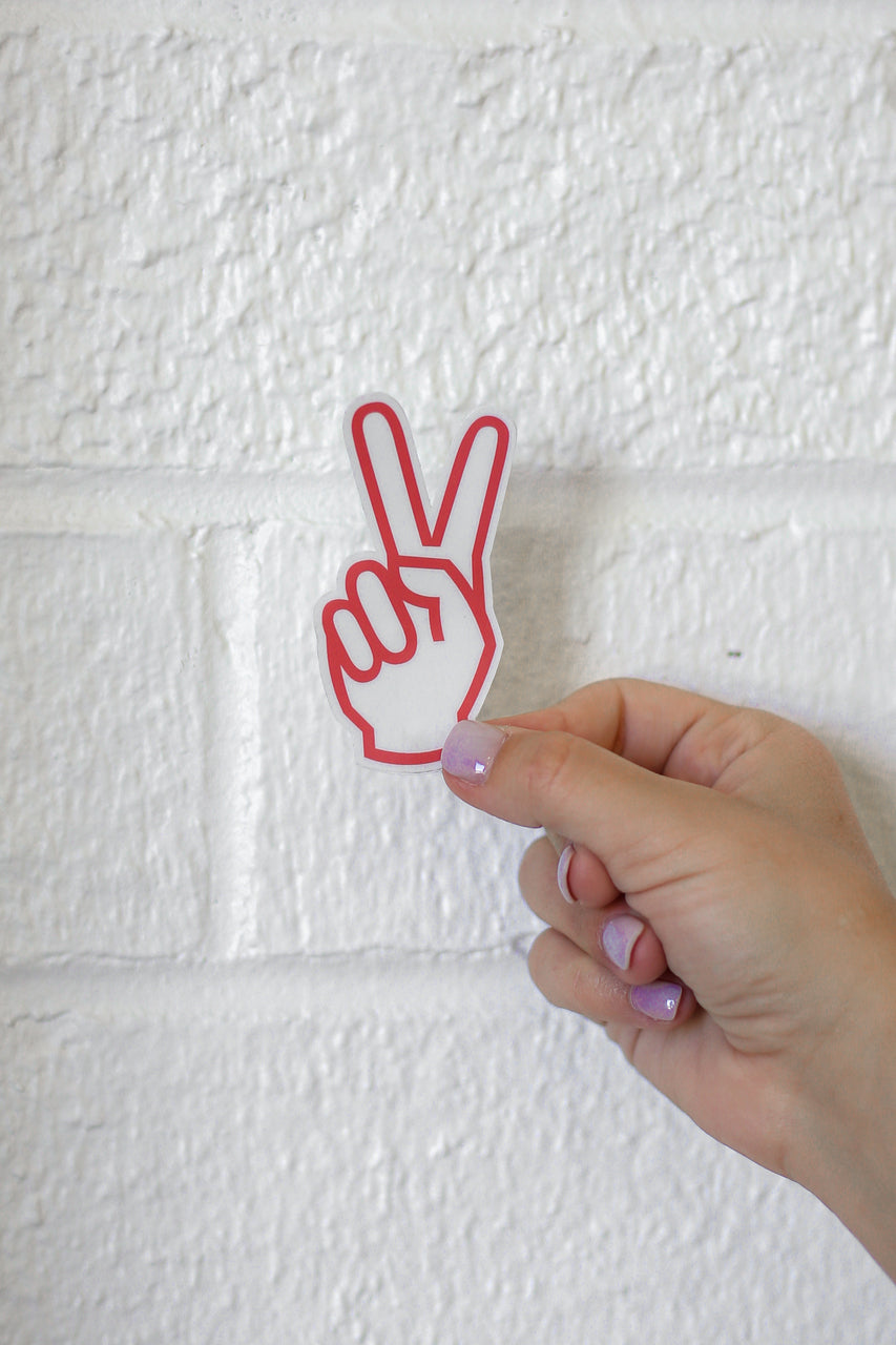 Peace Sticker flat lay