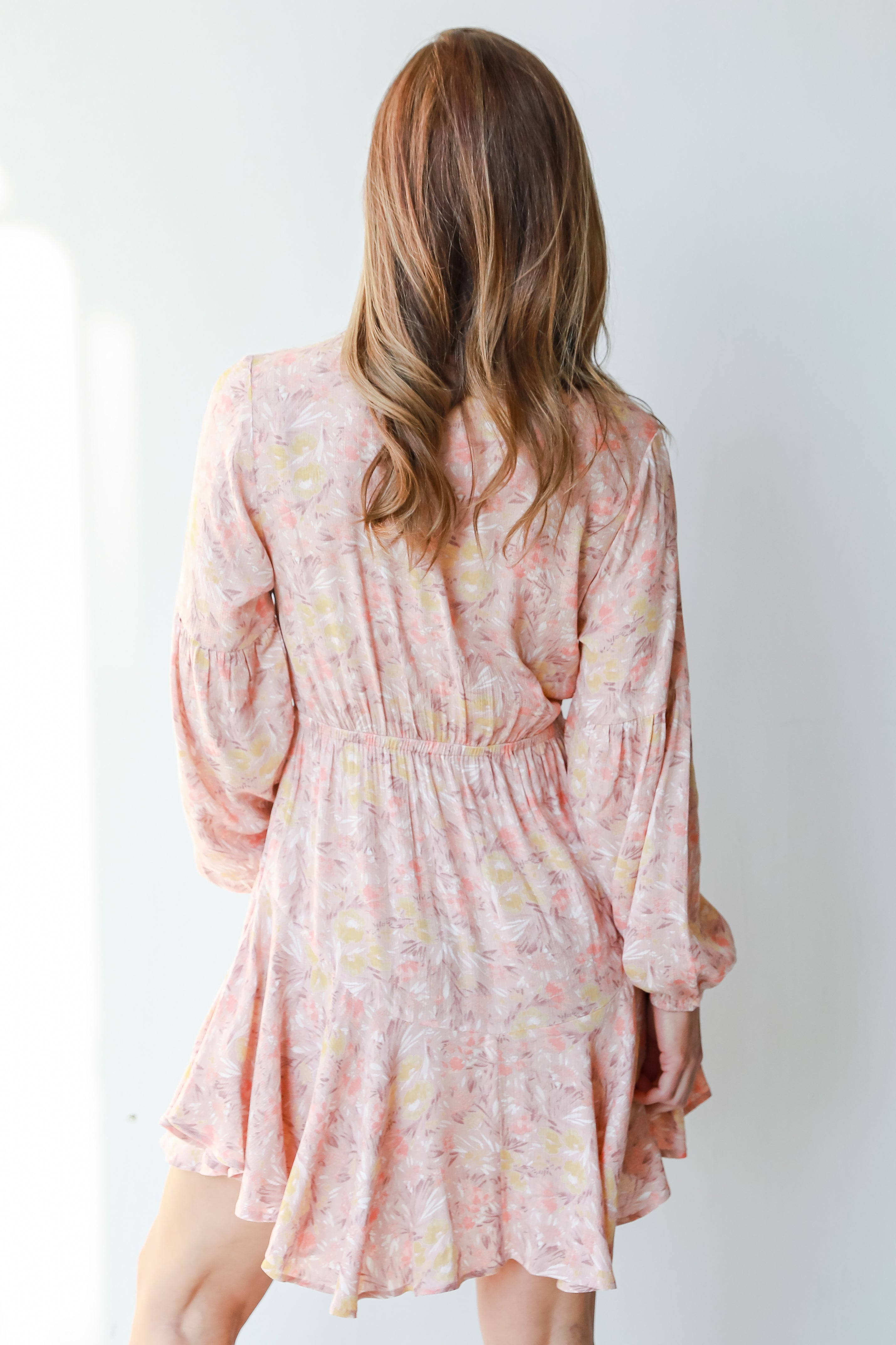 Floral Mini Dress back view