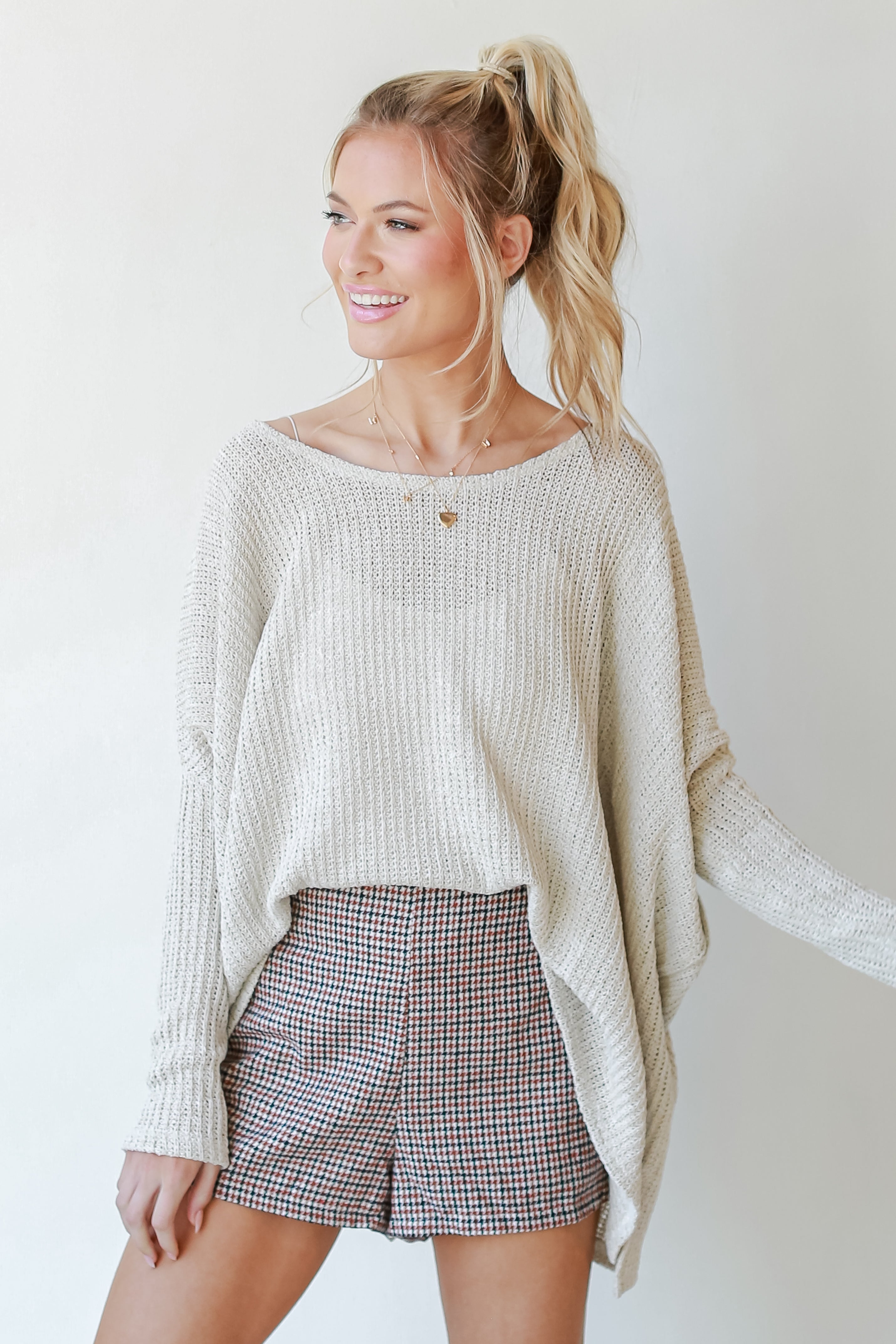 Houndstooth Shorts front view