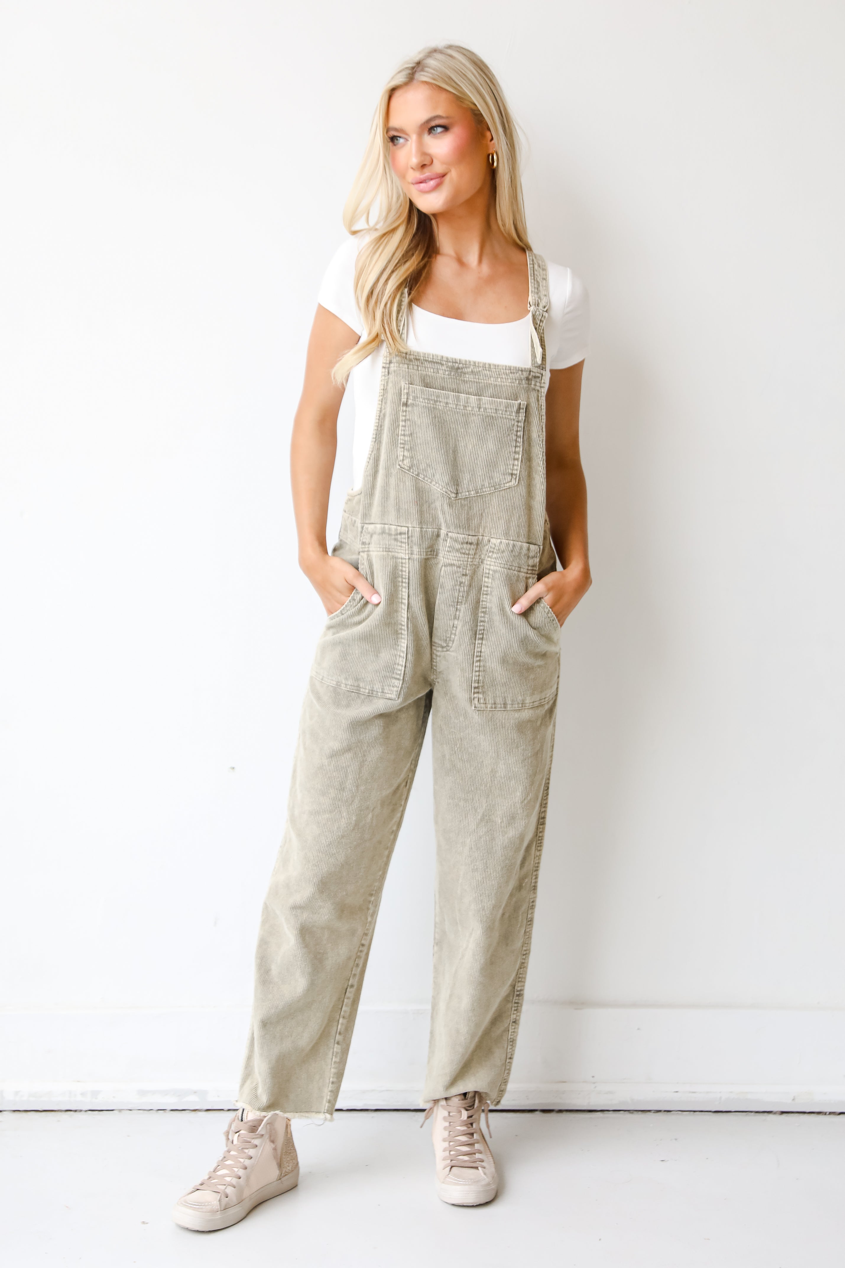 green Corduroy Overalls