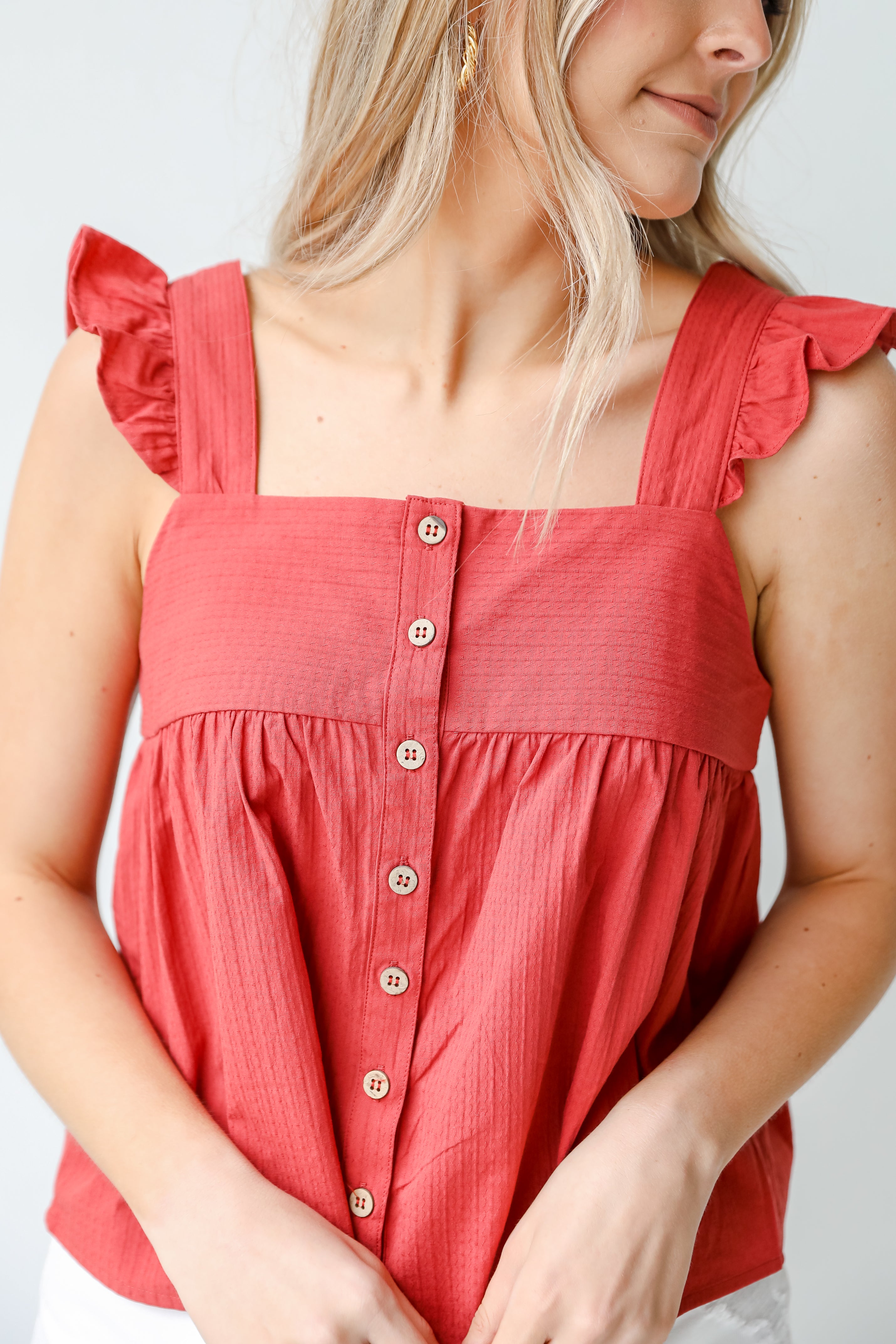 Babydoll Tank in rust