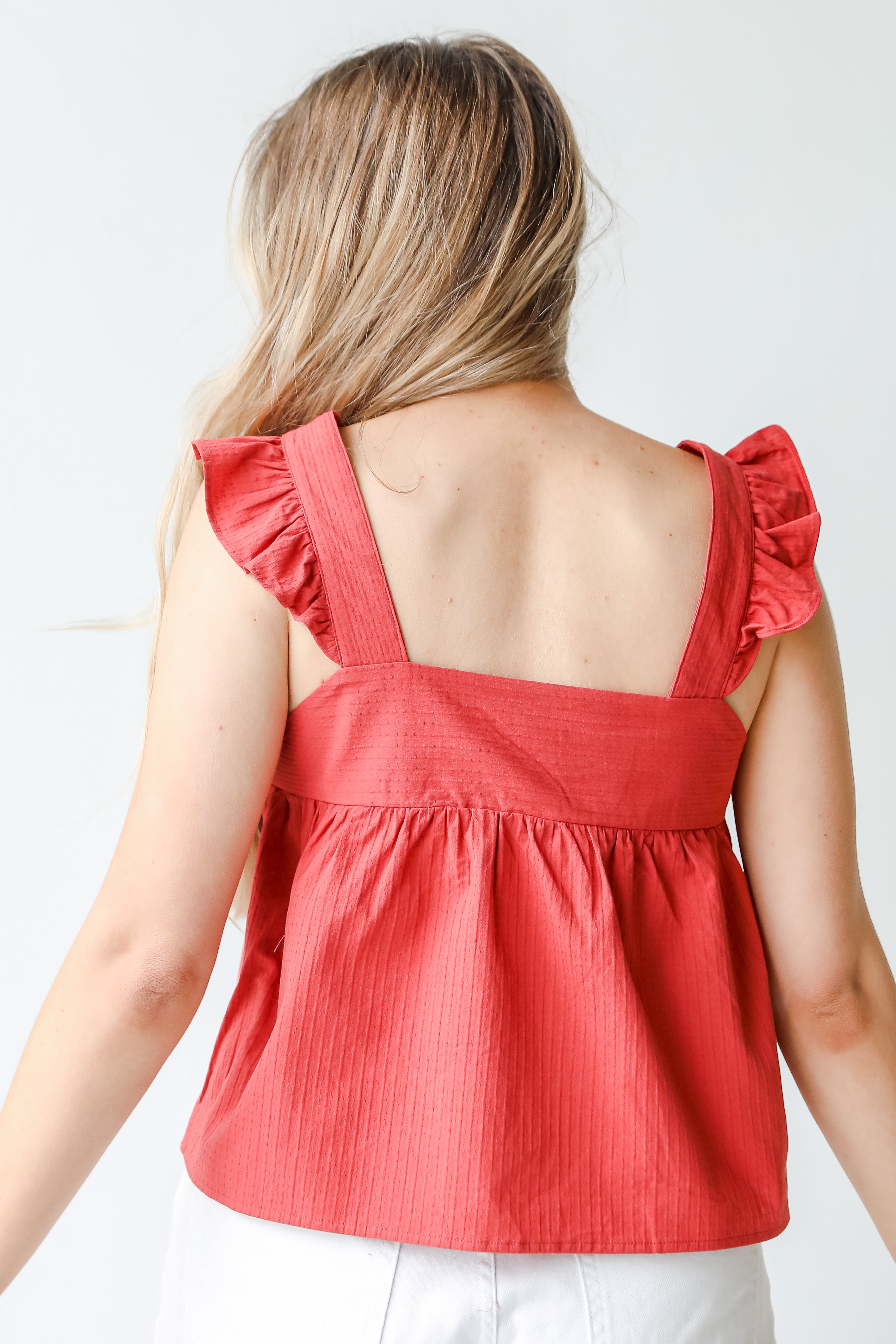 Babydoll Tank in rust back view