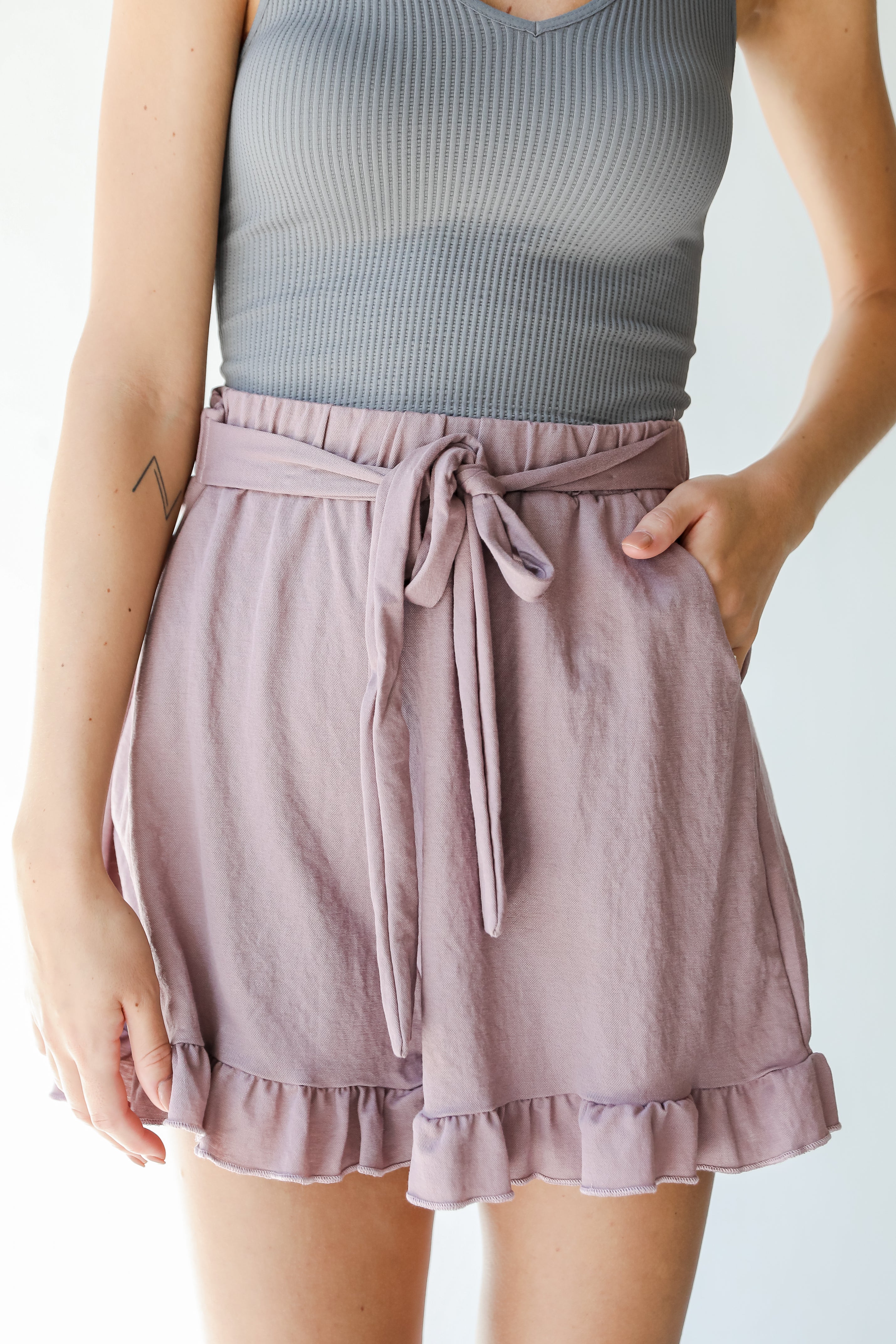 Shorts in purple