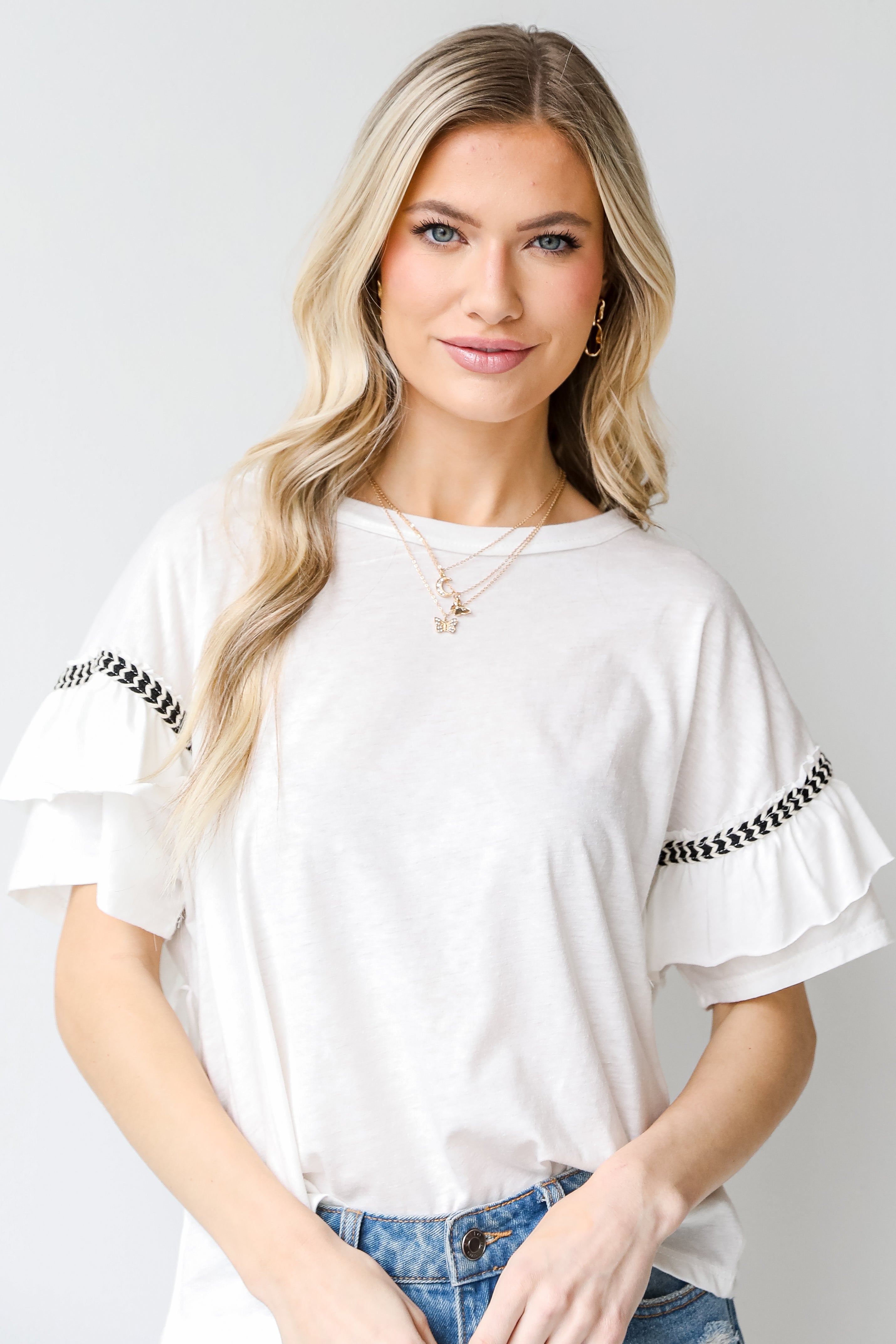 Ruffle Sleeve Top