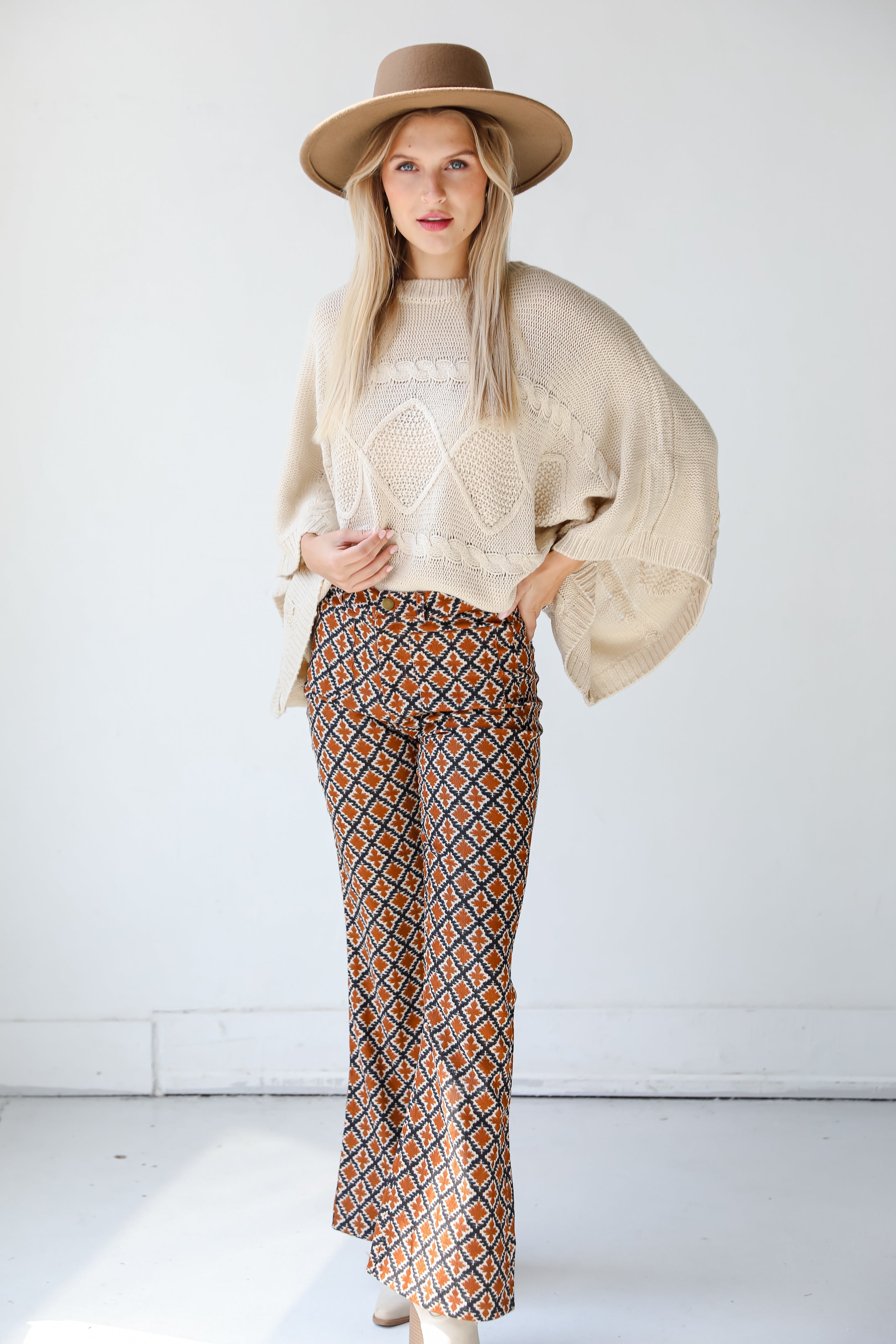 Corduroy Flare Pants front view