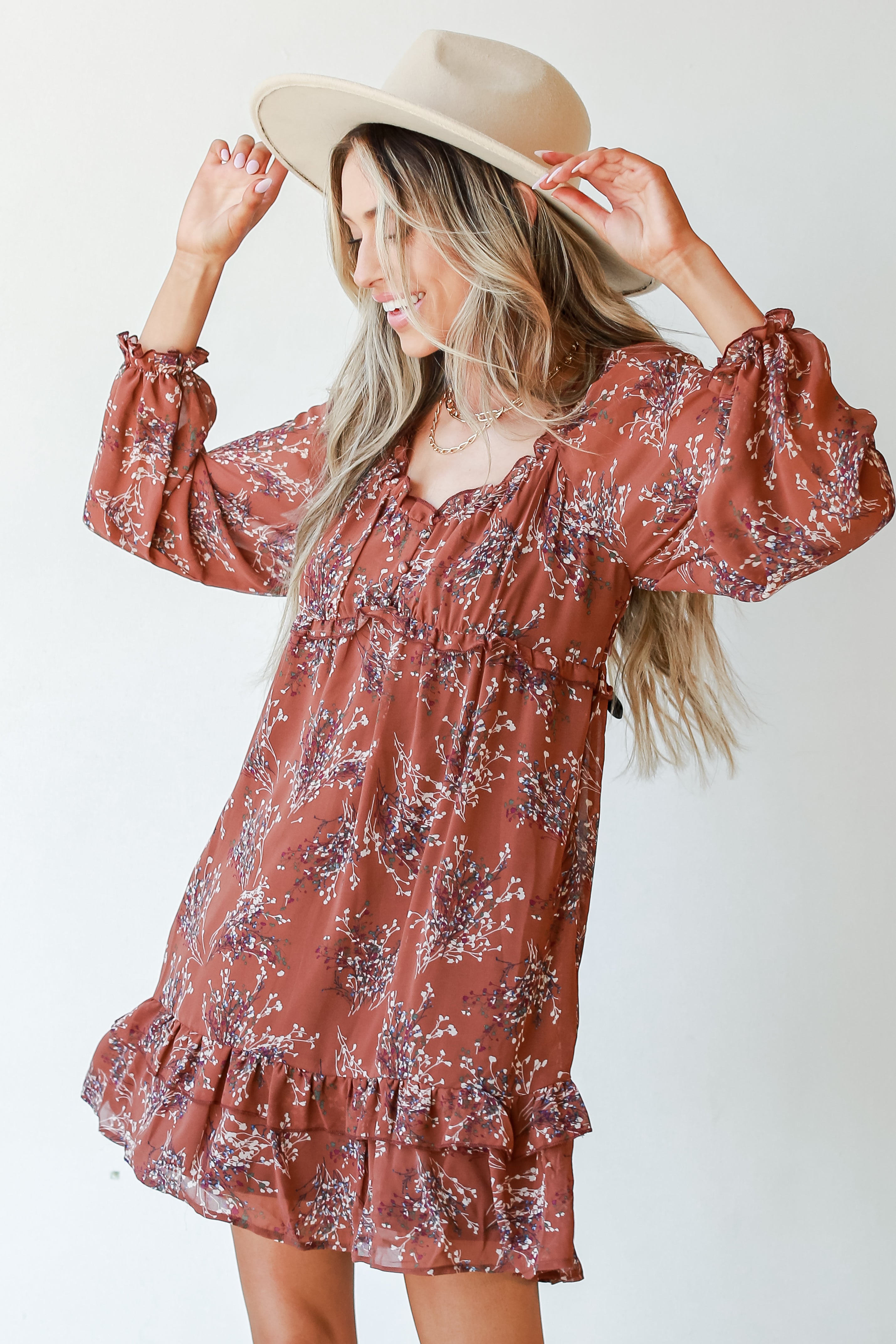 Floral Babydoll Dress front view