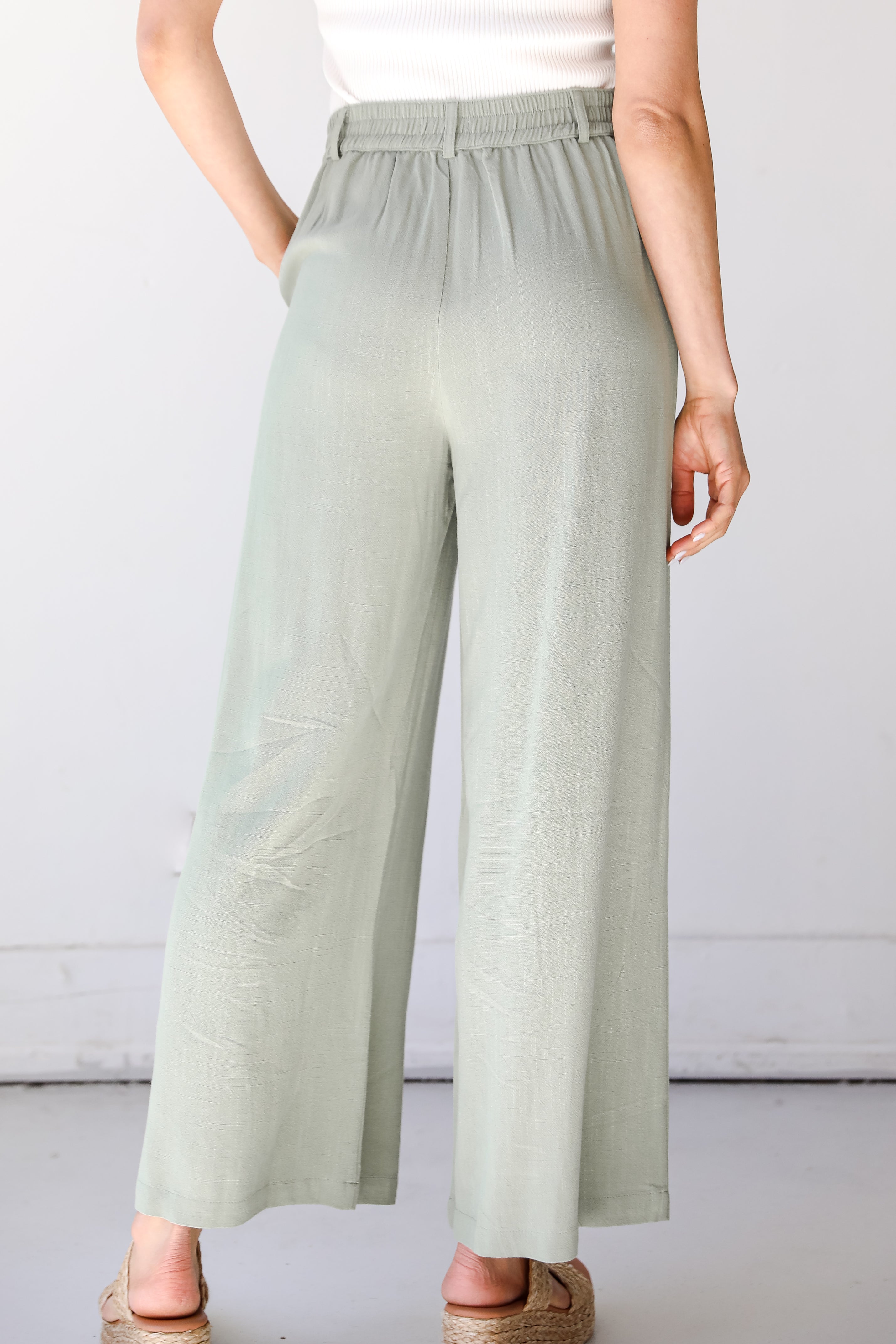 Linen Pants back view