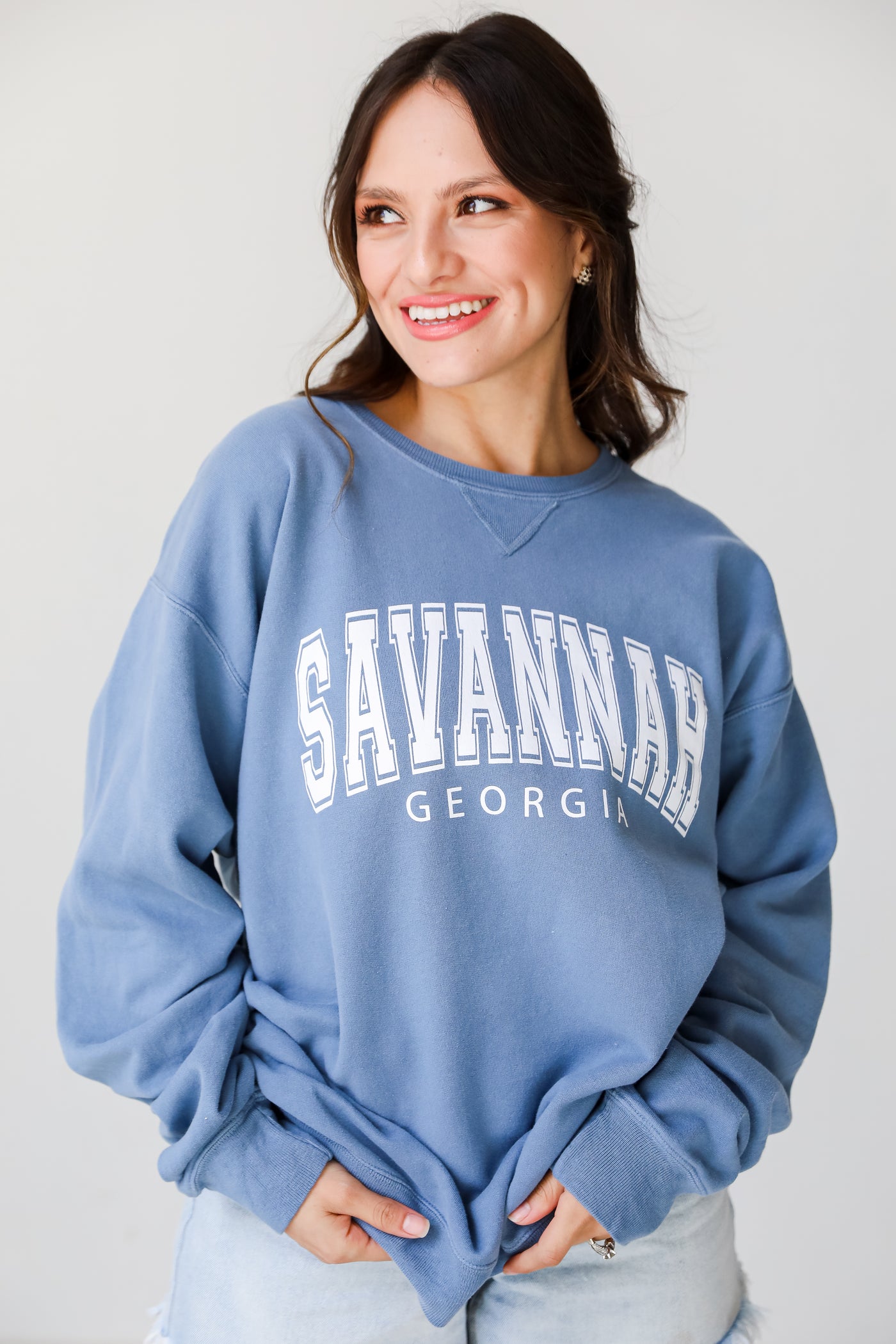 Blue Savannah Georgia Pullover. Graphic Sweatshirt. Oversized Comfy Sweatshirt.