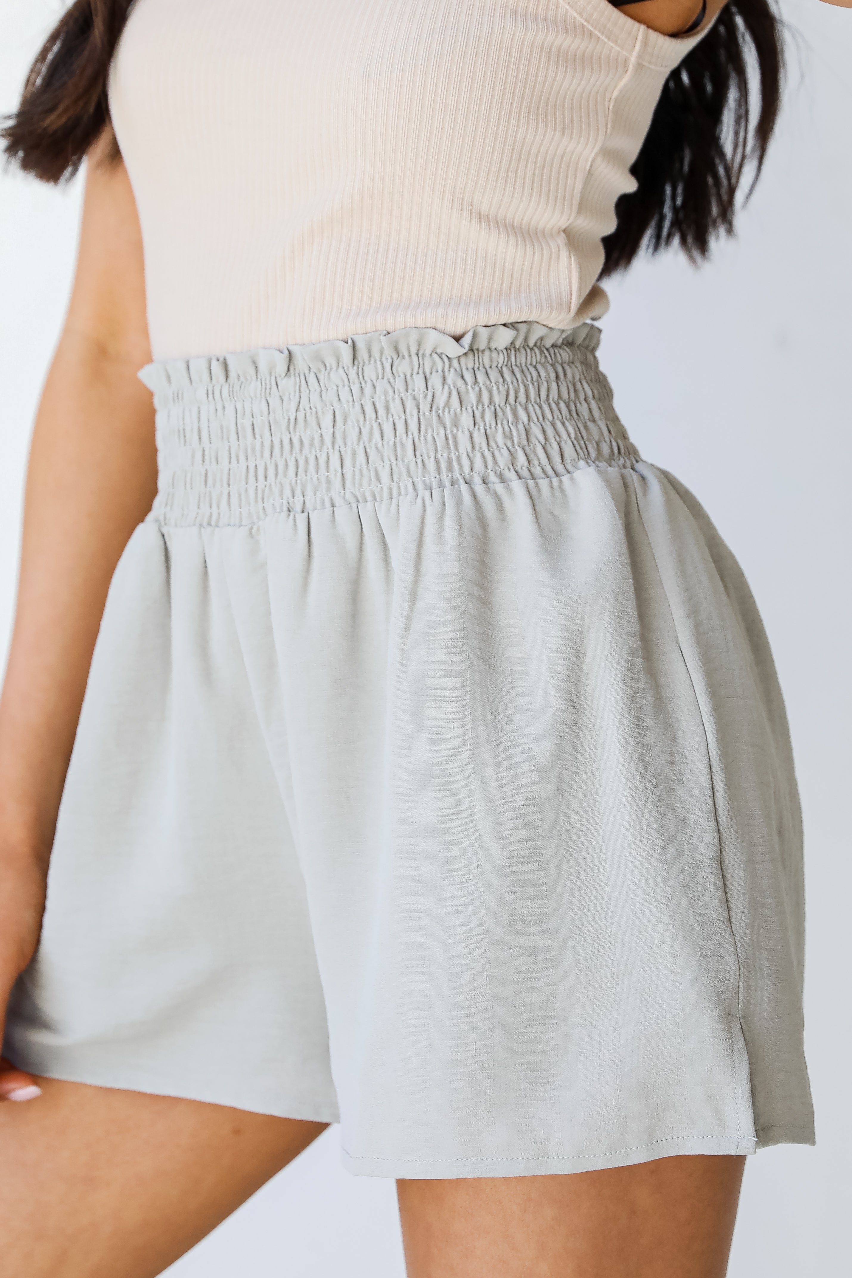 Smocked Shorts side view