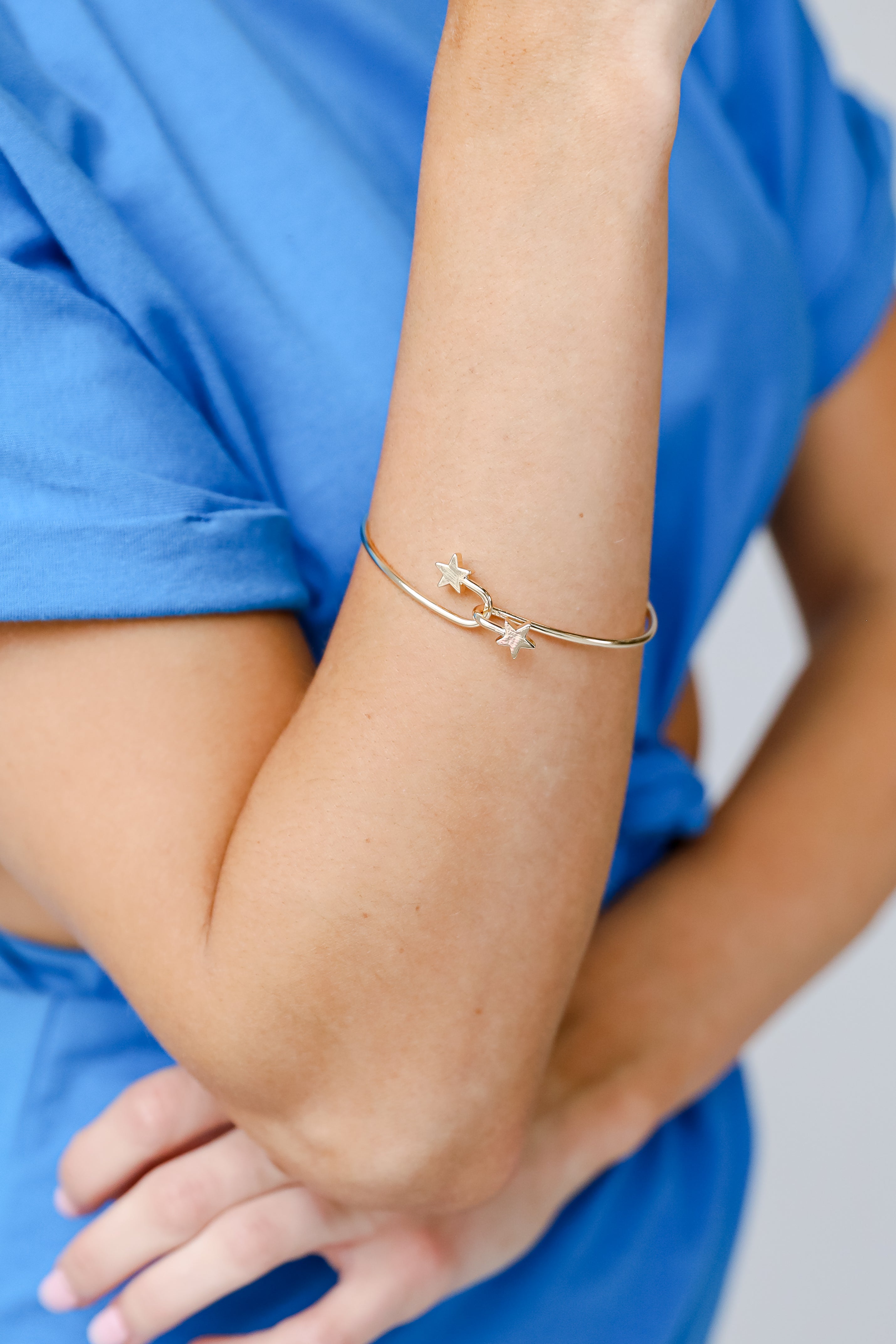 Dainty Gold Star Cuff Bracelet Dress Up