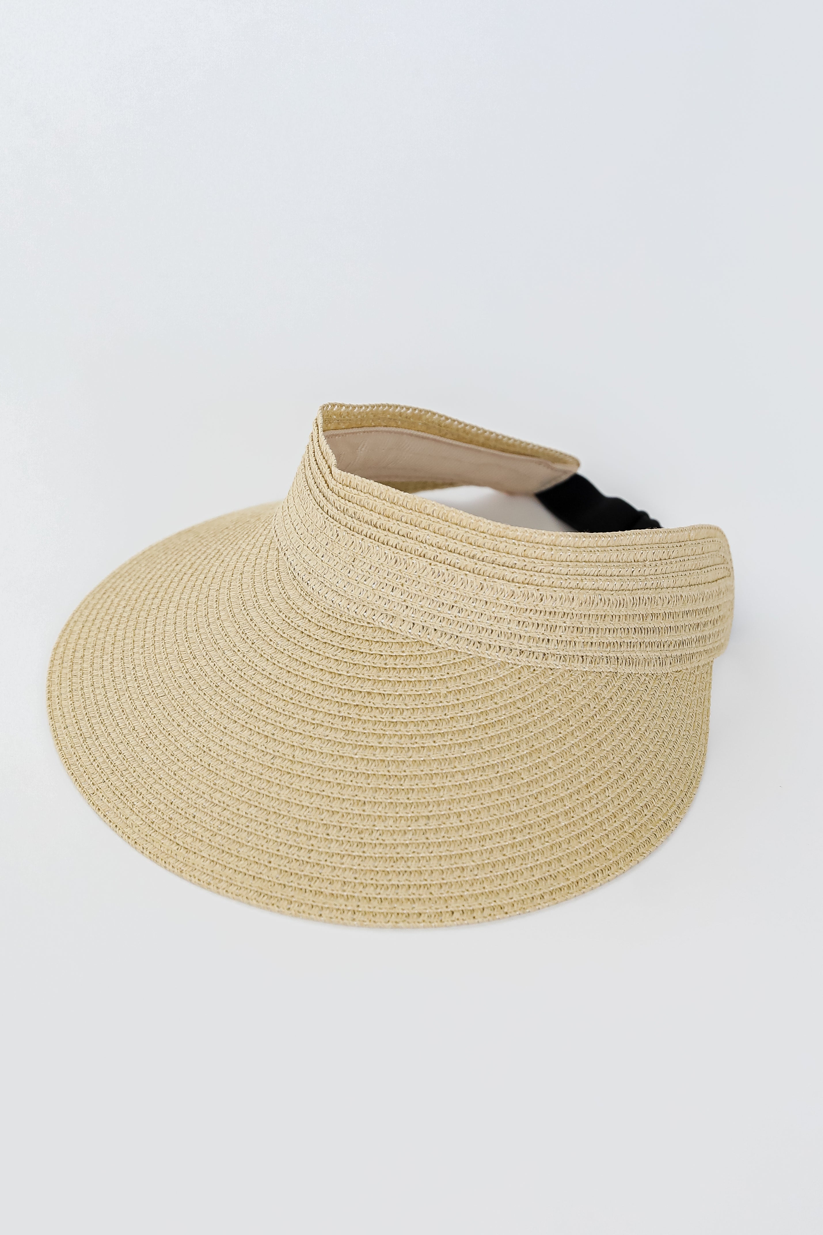 Straw Visor flat lay