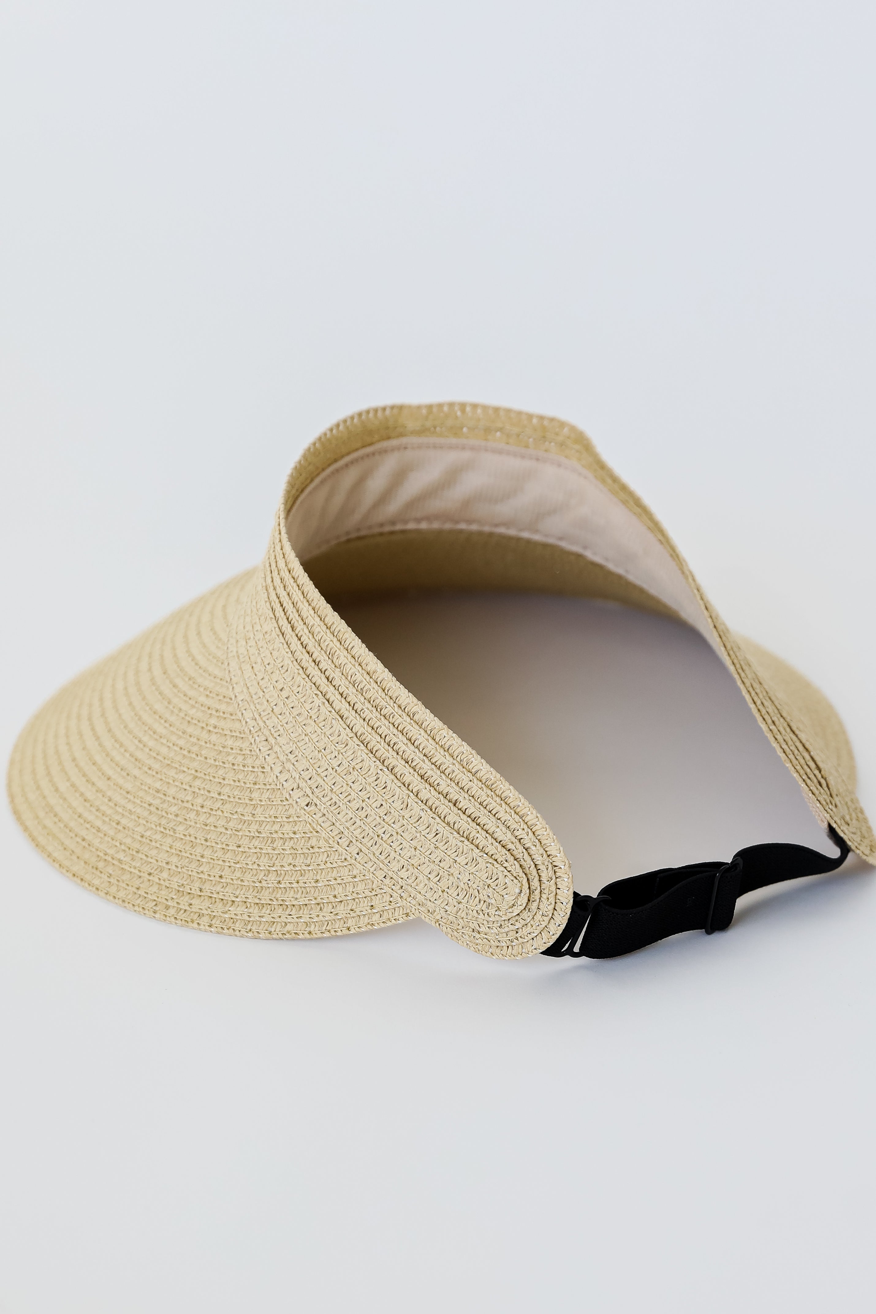 Straw Visor back view
