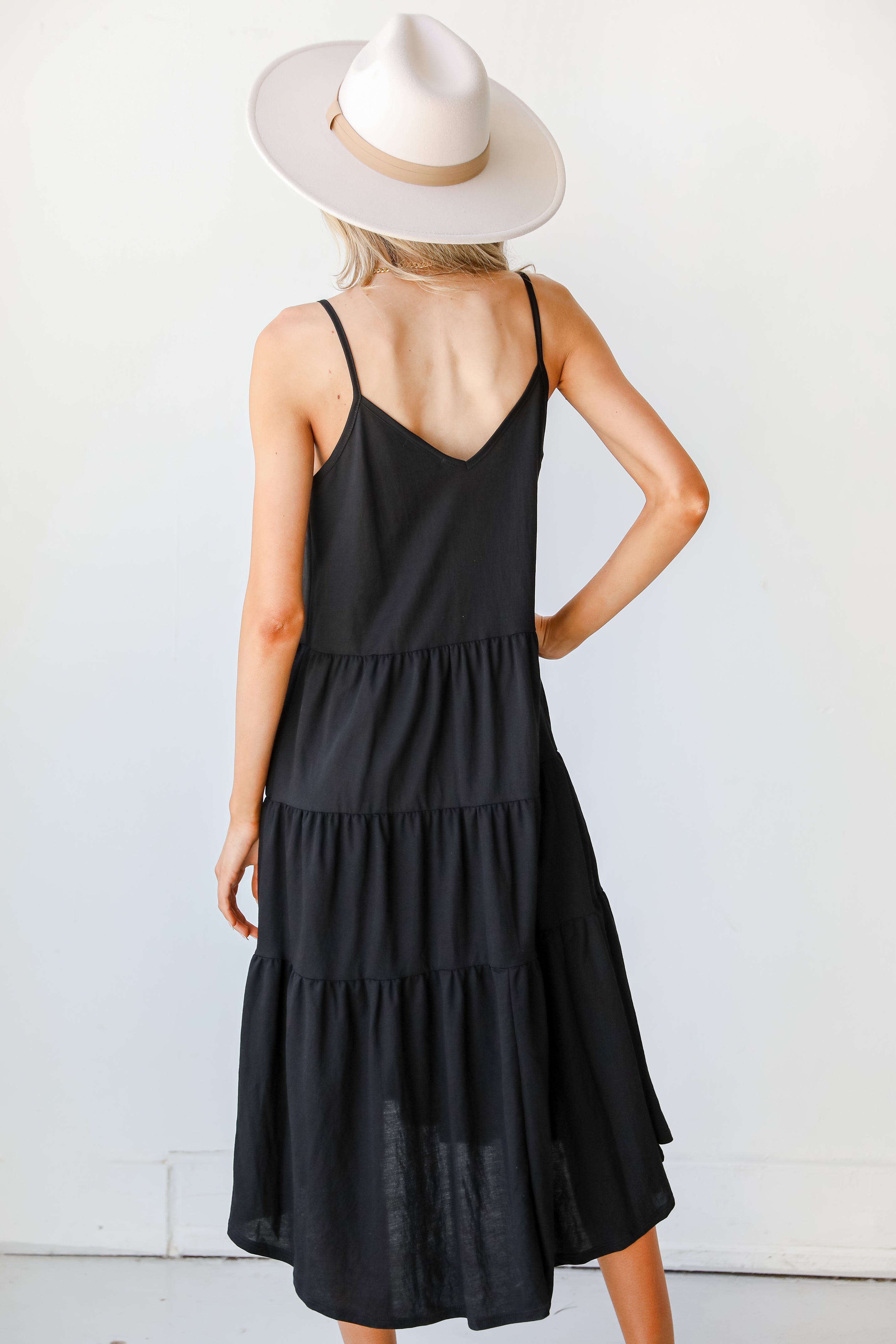 Tiered Midi Dress back view