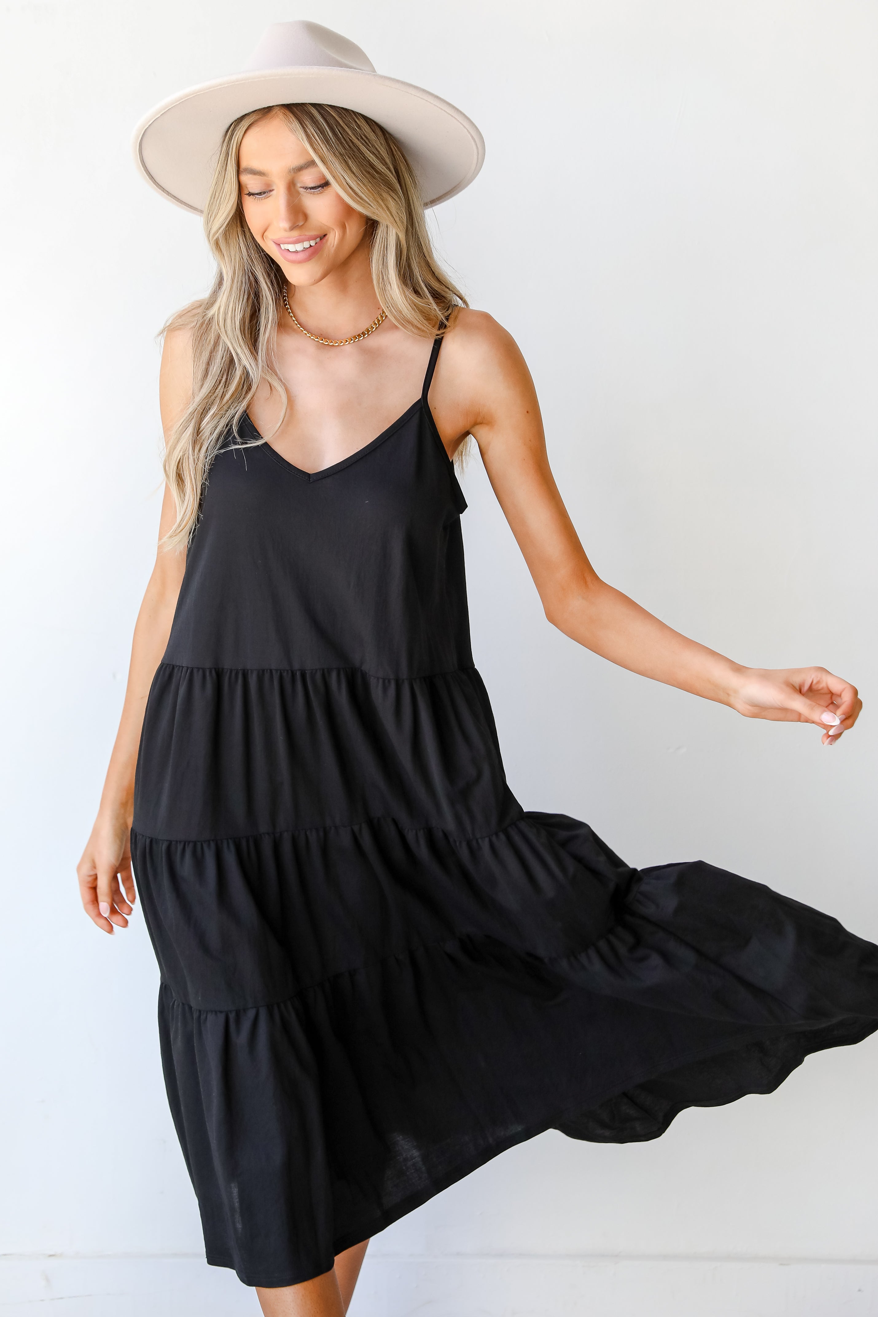 Tiered Midi Dress