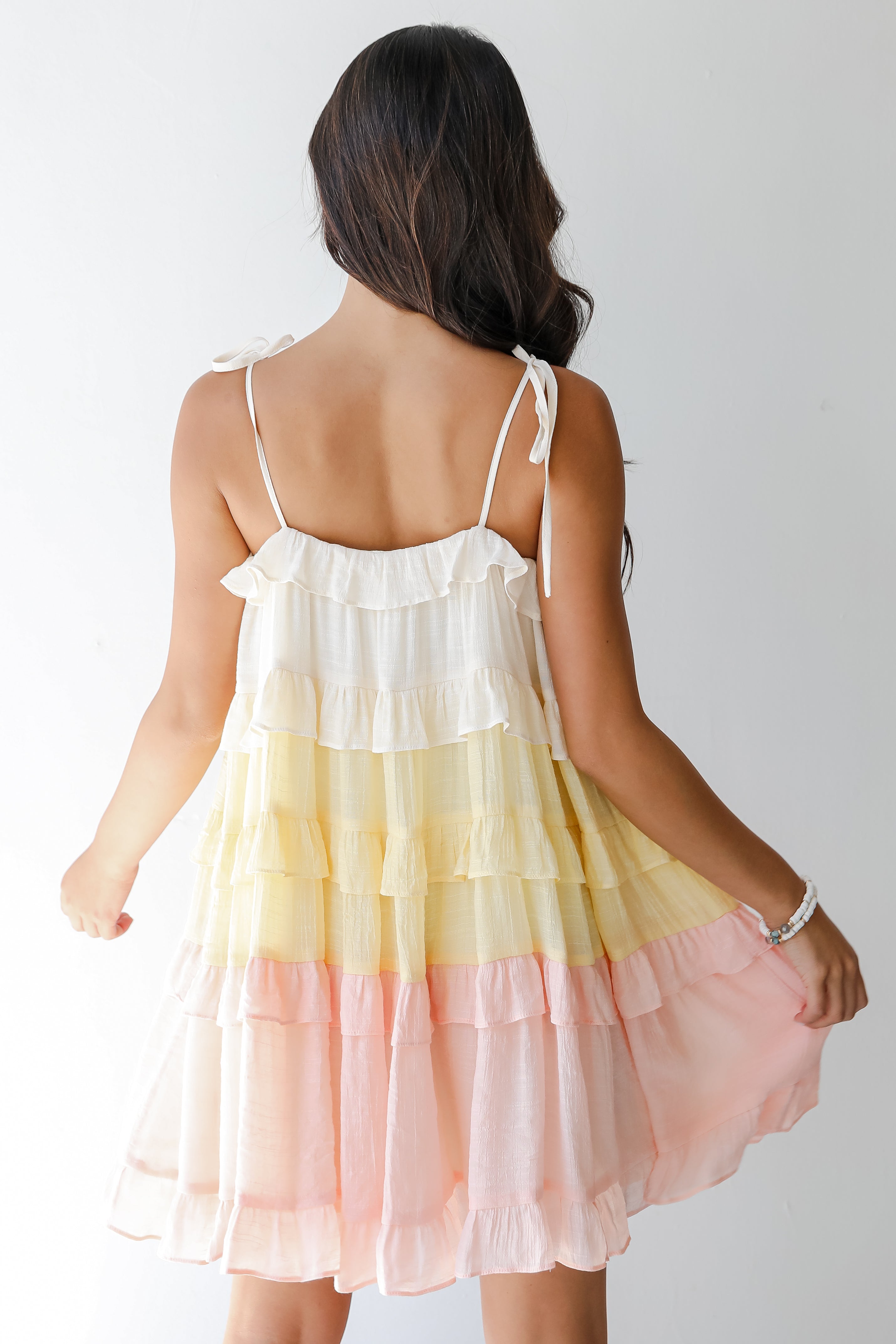 Tiered Mini Dress back view