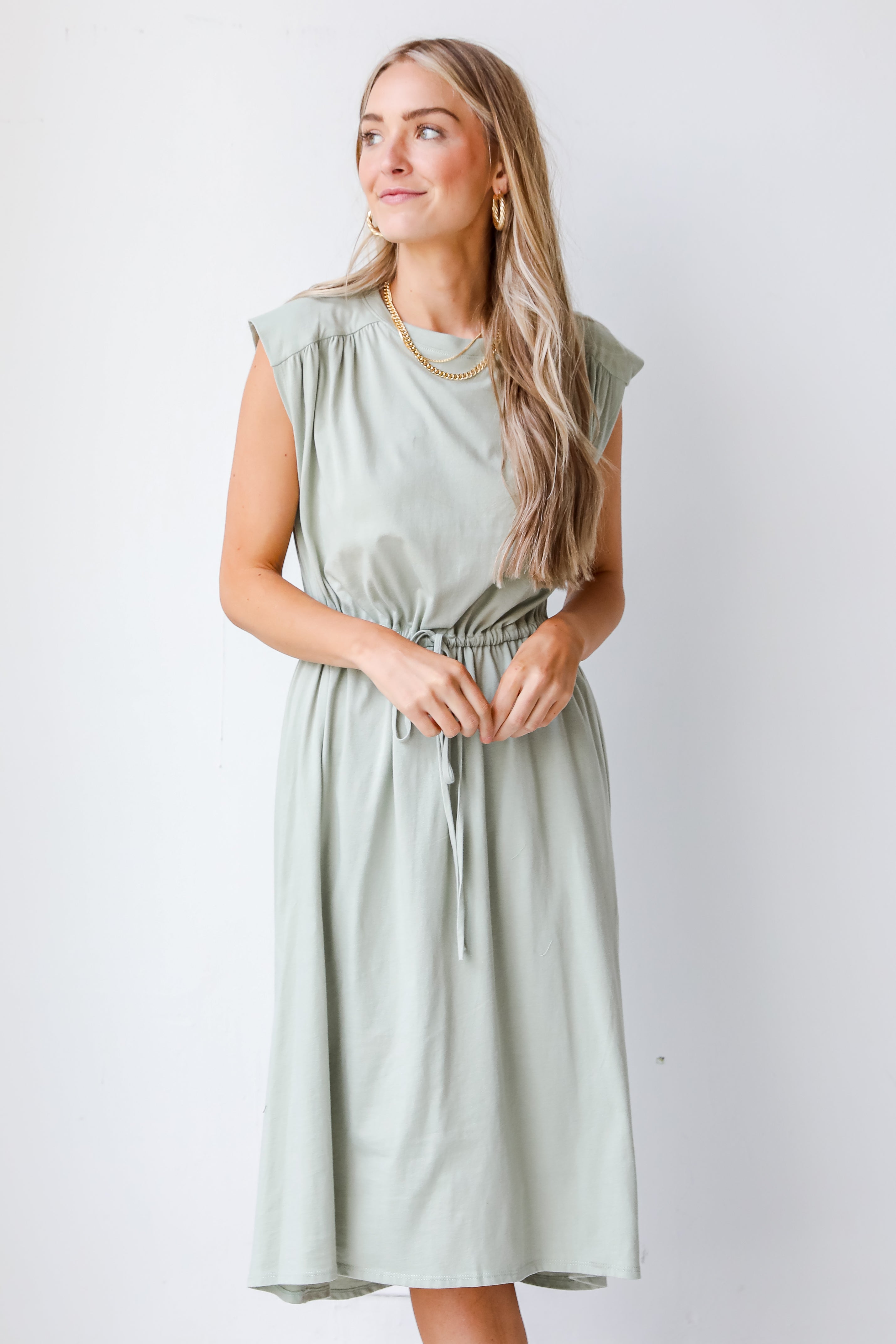 Midi Dress in sage