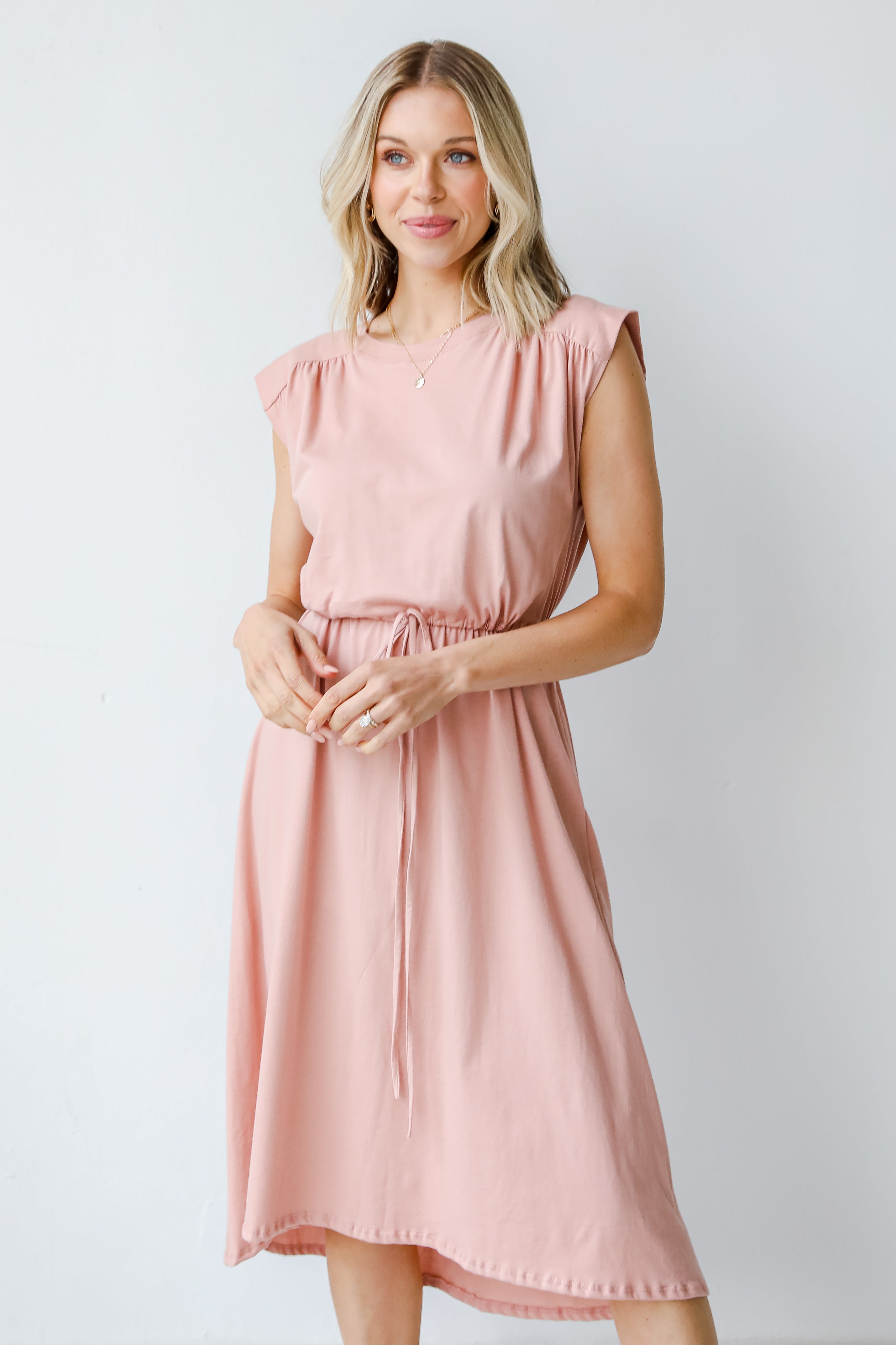 Midi Dress in peach