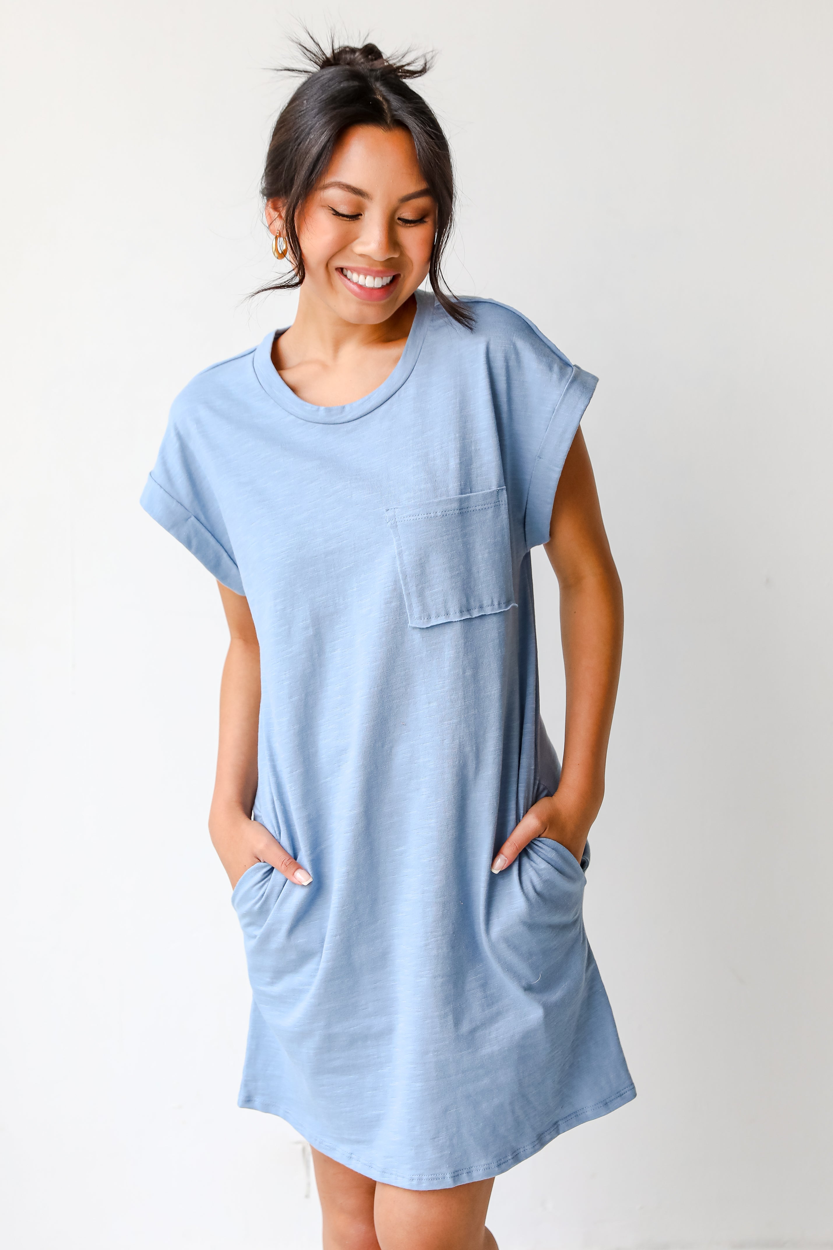 T-Shirt Dress in light blue
