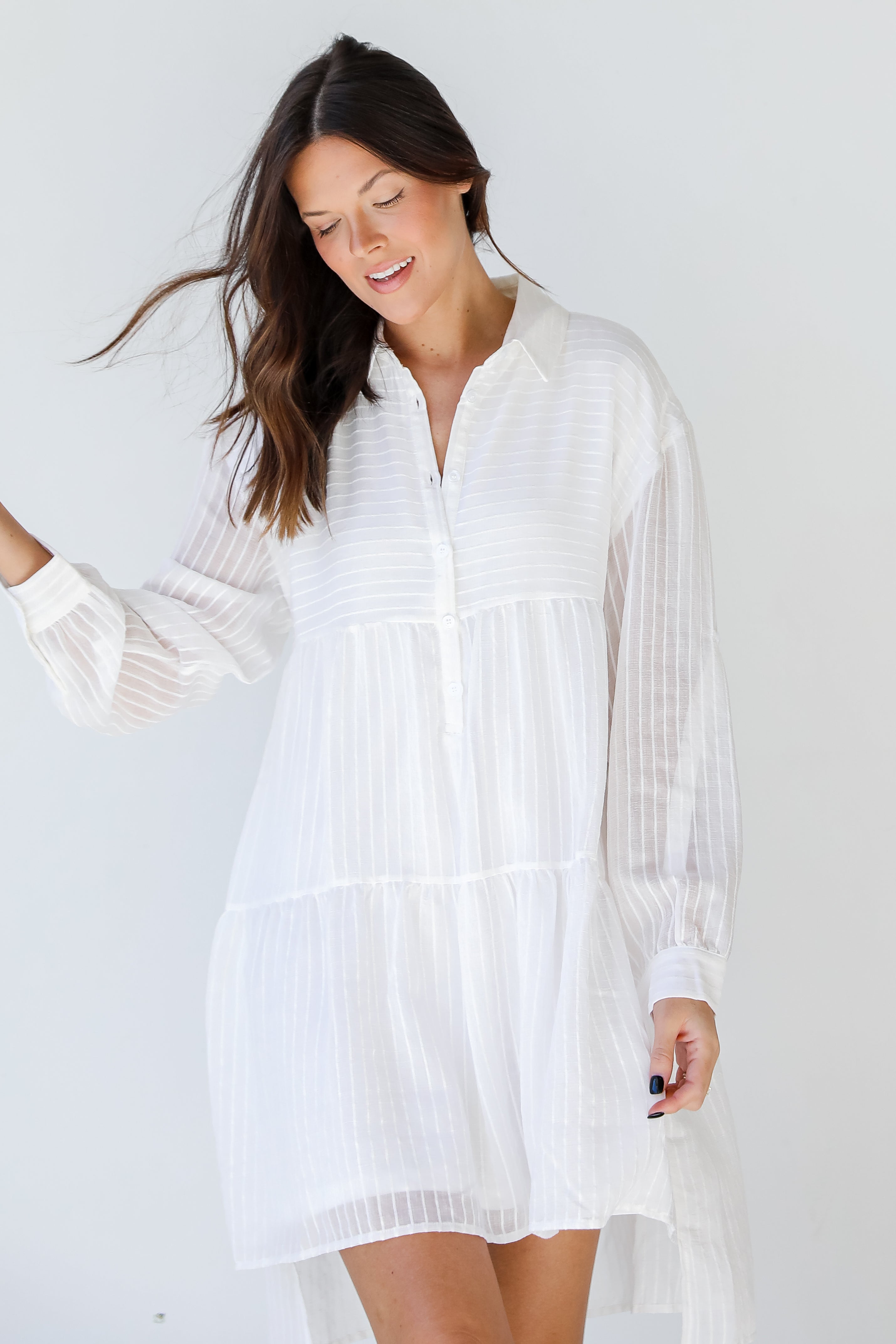 Tiered Mini Dress front view