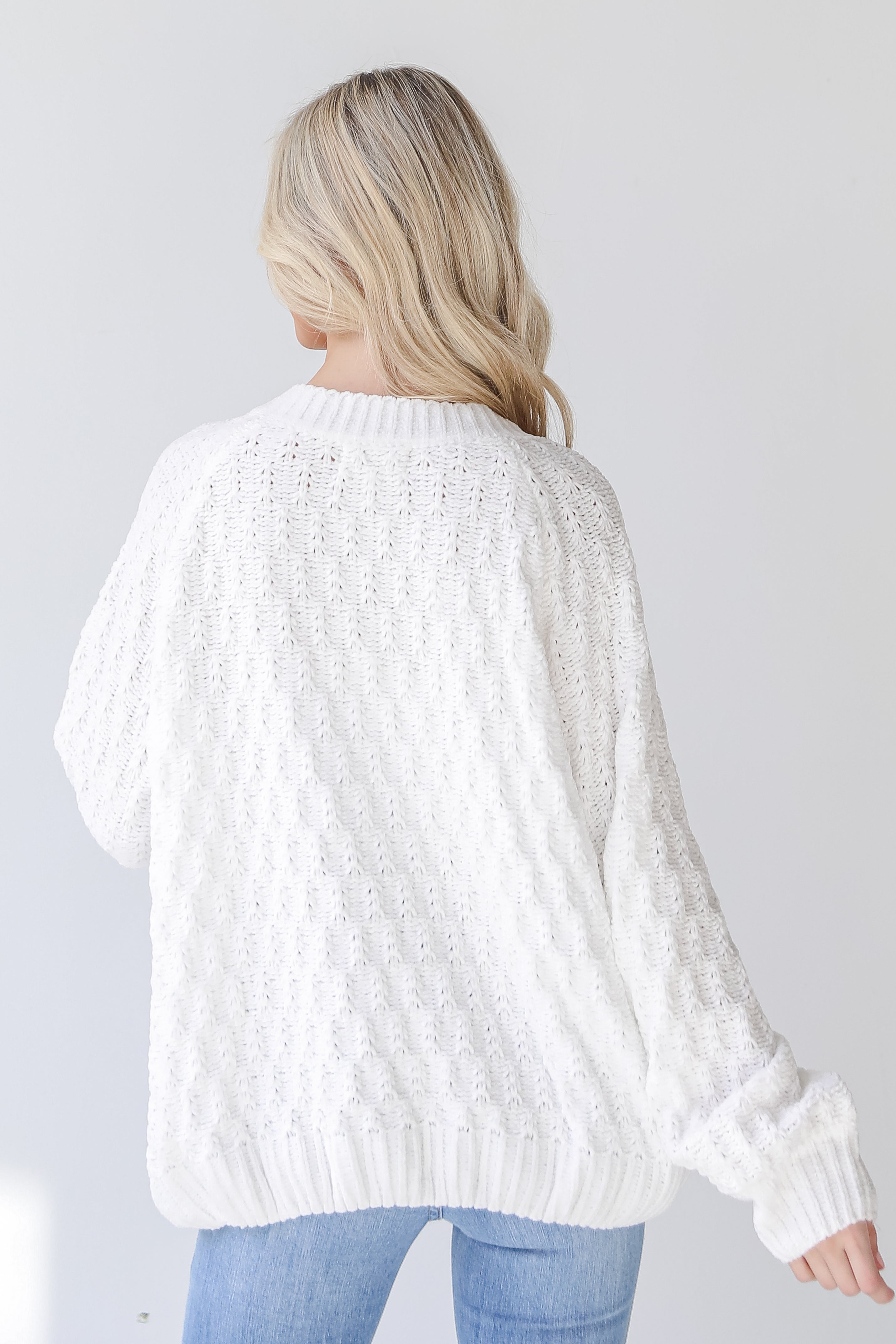 Chenille Sweater back view