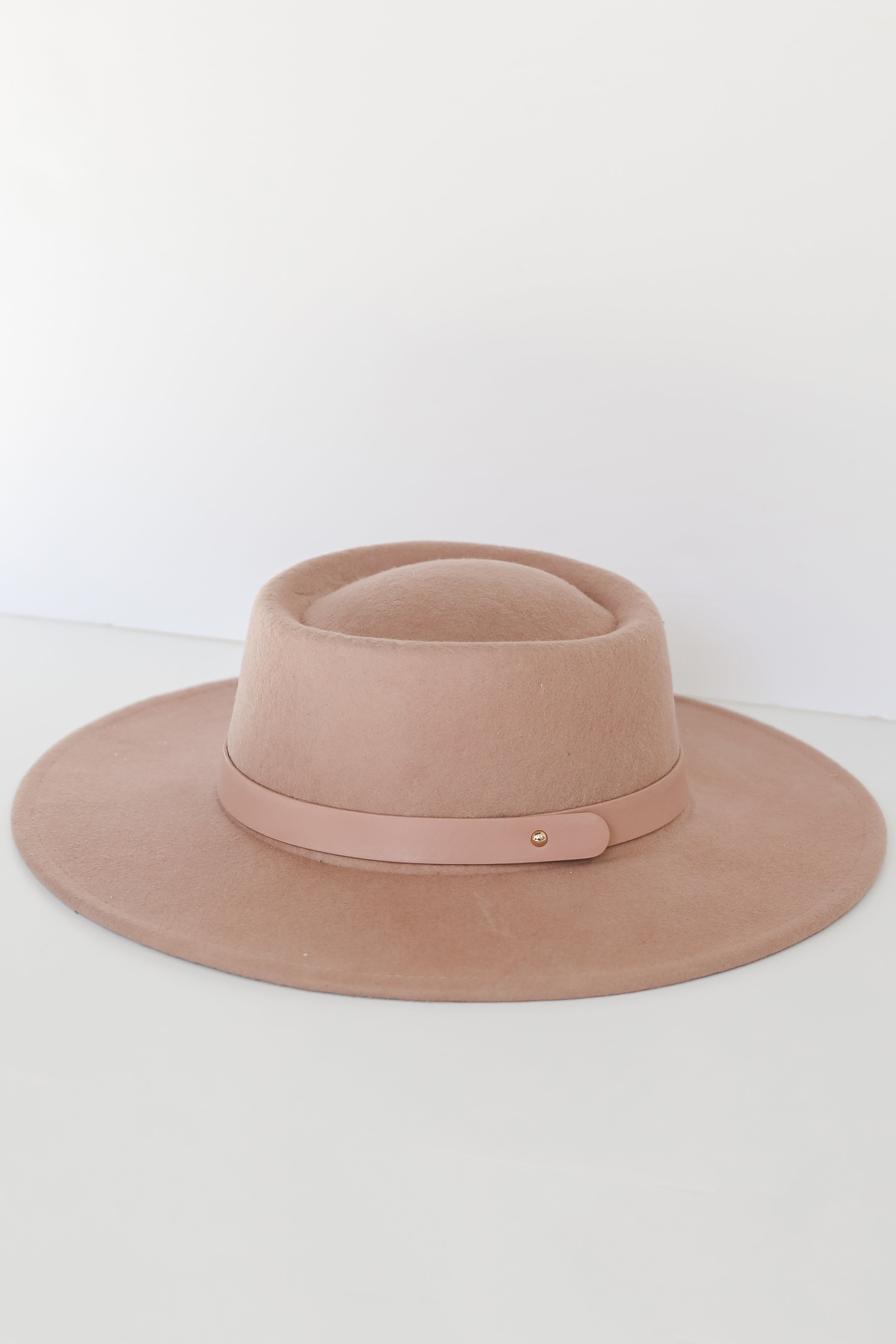mauve Wide Brim Hat flat lay