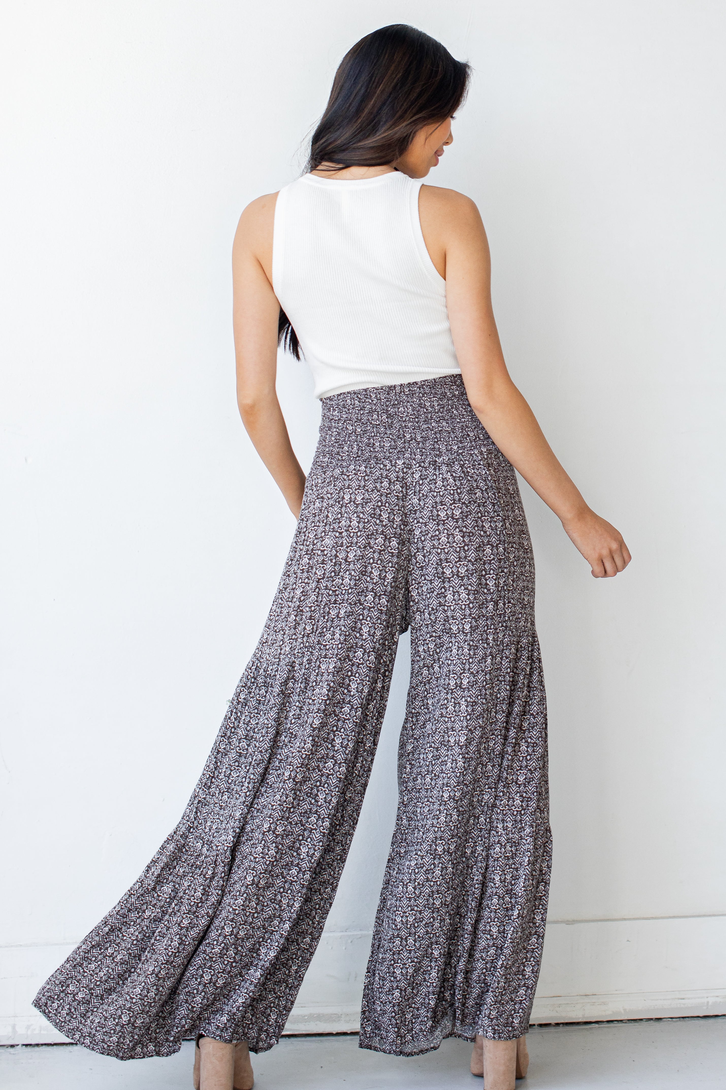 Wide Leg Pants back view