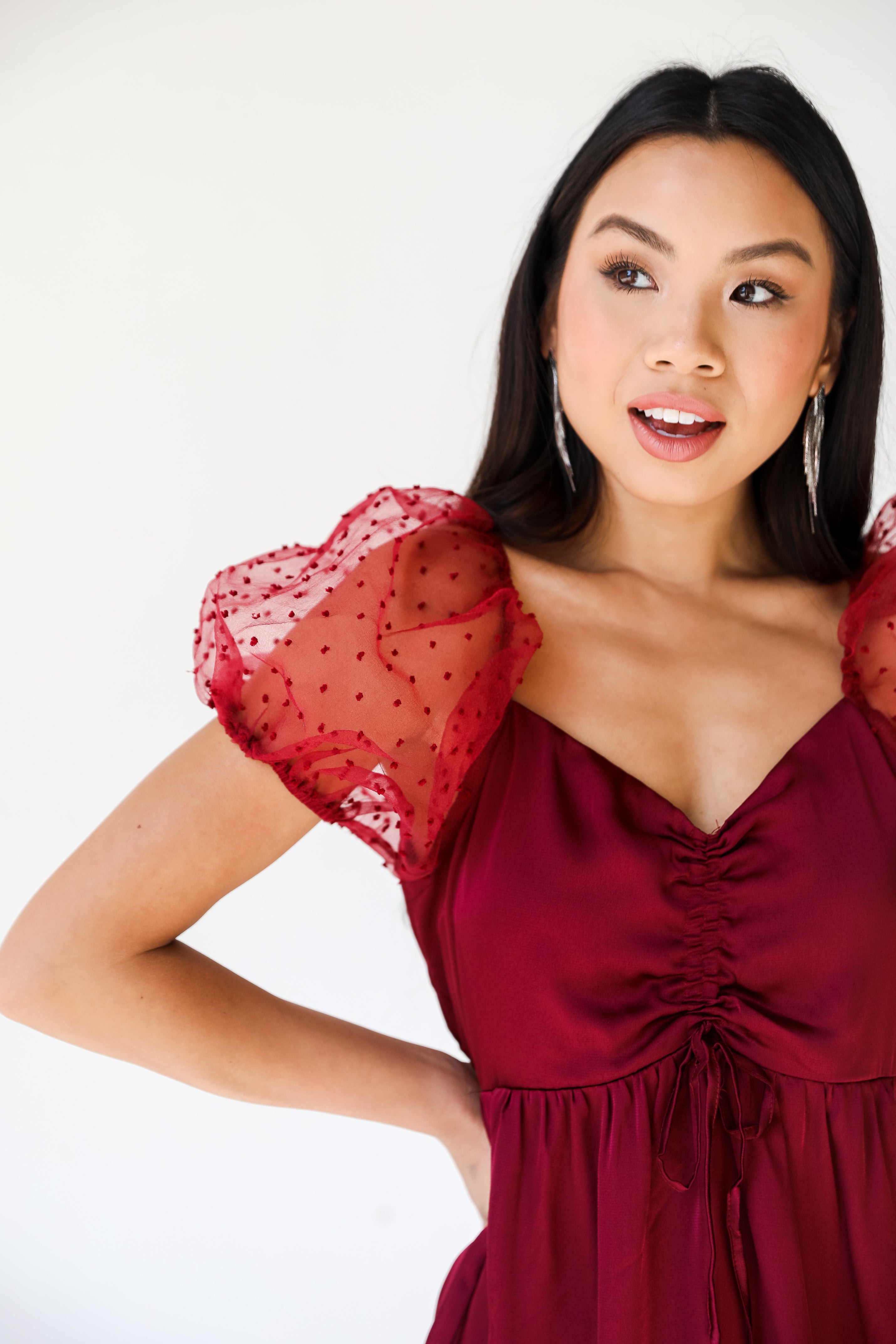 red Mini Dress close up