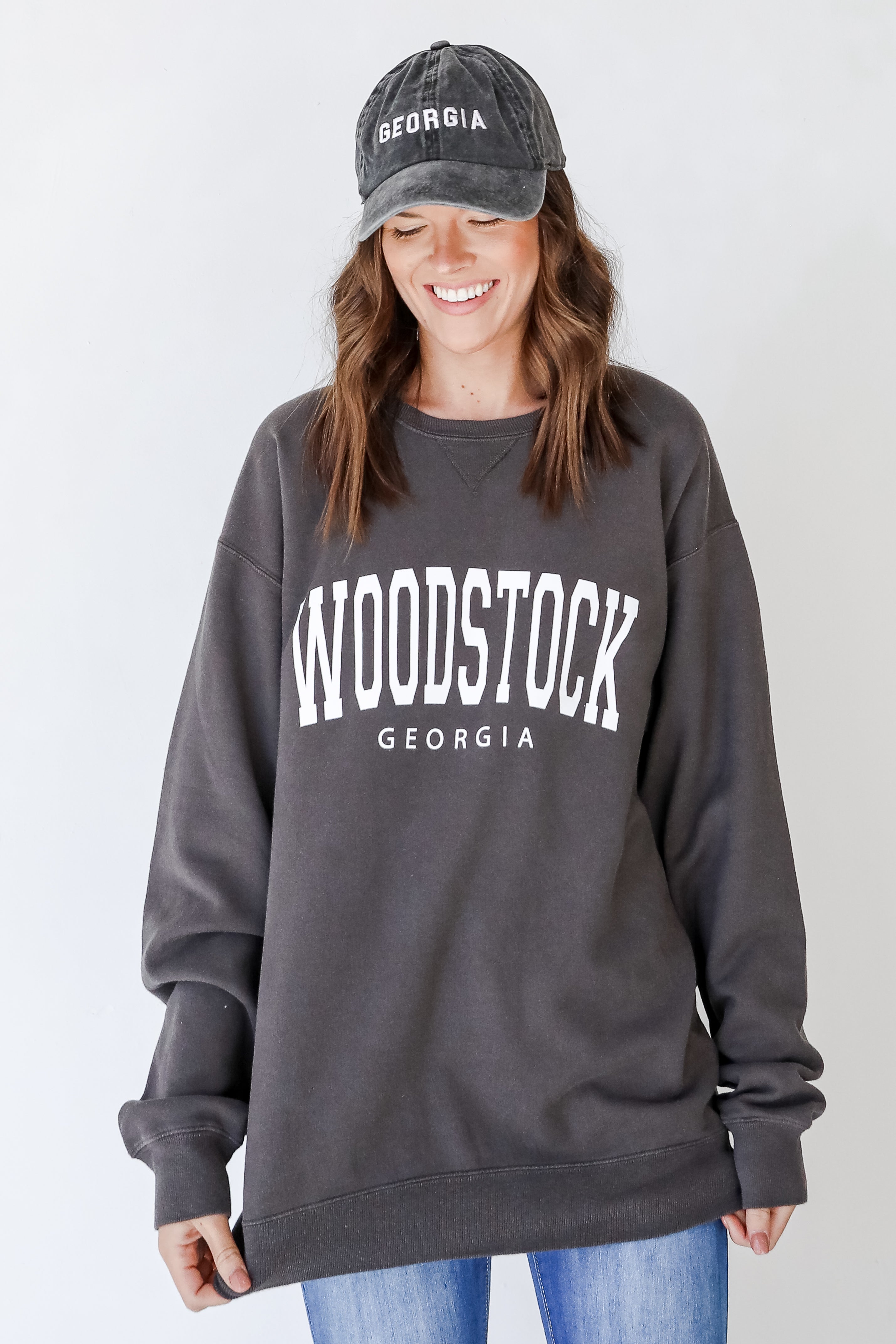Woodstock Georgia Pullover. Graphic Sweatshirt, comfy, oversized, woodstock sweatshirt