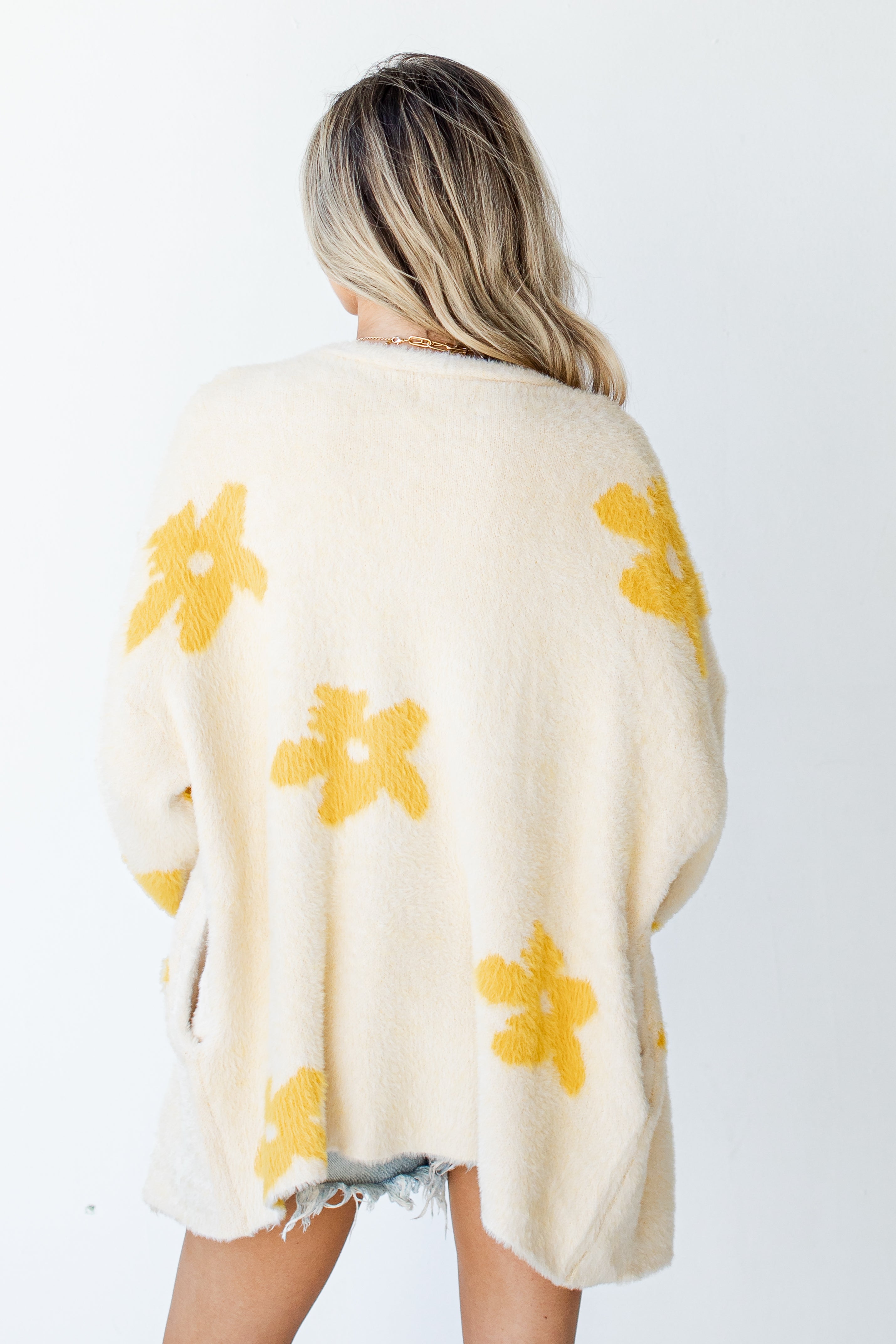Flower Cardigan back view