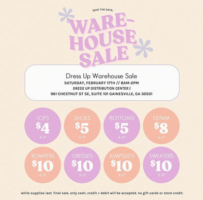 Unveiling the Treasure Trove: Recap of Dress Up's Annual Warehouse Sale in Gainesville, Georgia