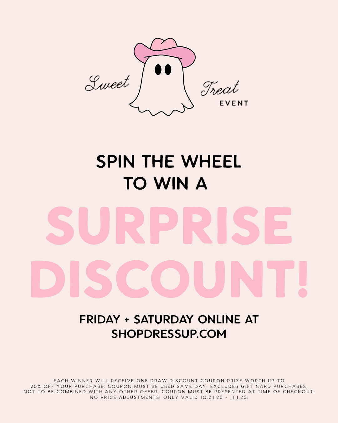 Sweet Treat Event: Spin to Win & Save This Halloween Weekend!