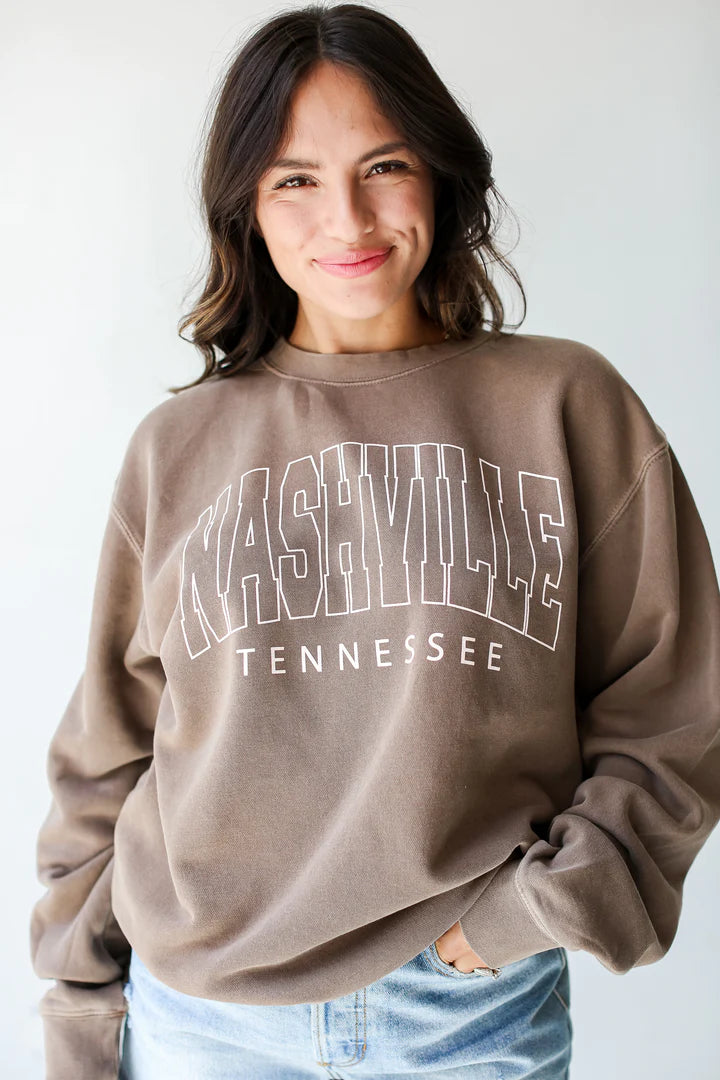 Model wearing "Nashville" Sweatshirt