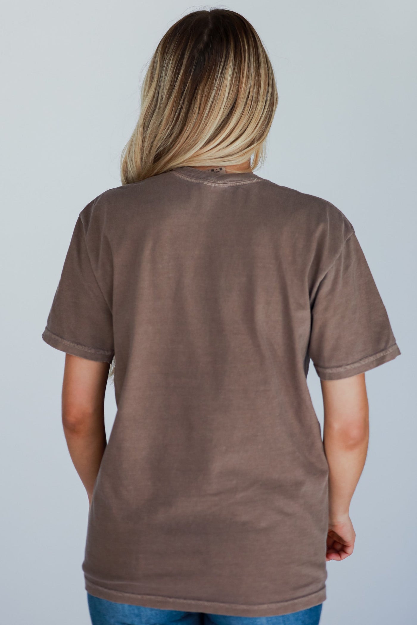 Brown Gainesville Georgia Block Letter Tee back view