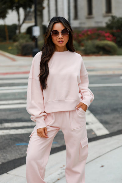 cozy pink Fleece Pullover