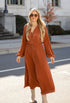 Camel Plisse Maxi Dress