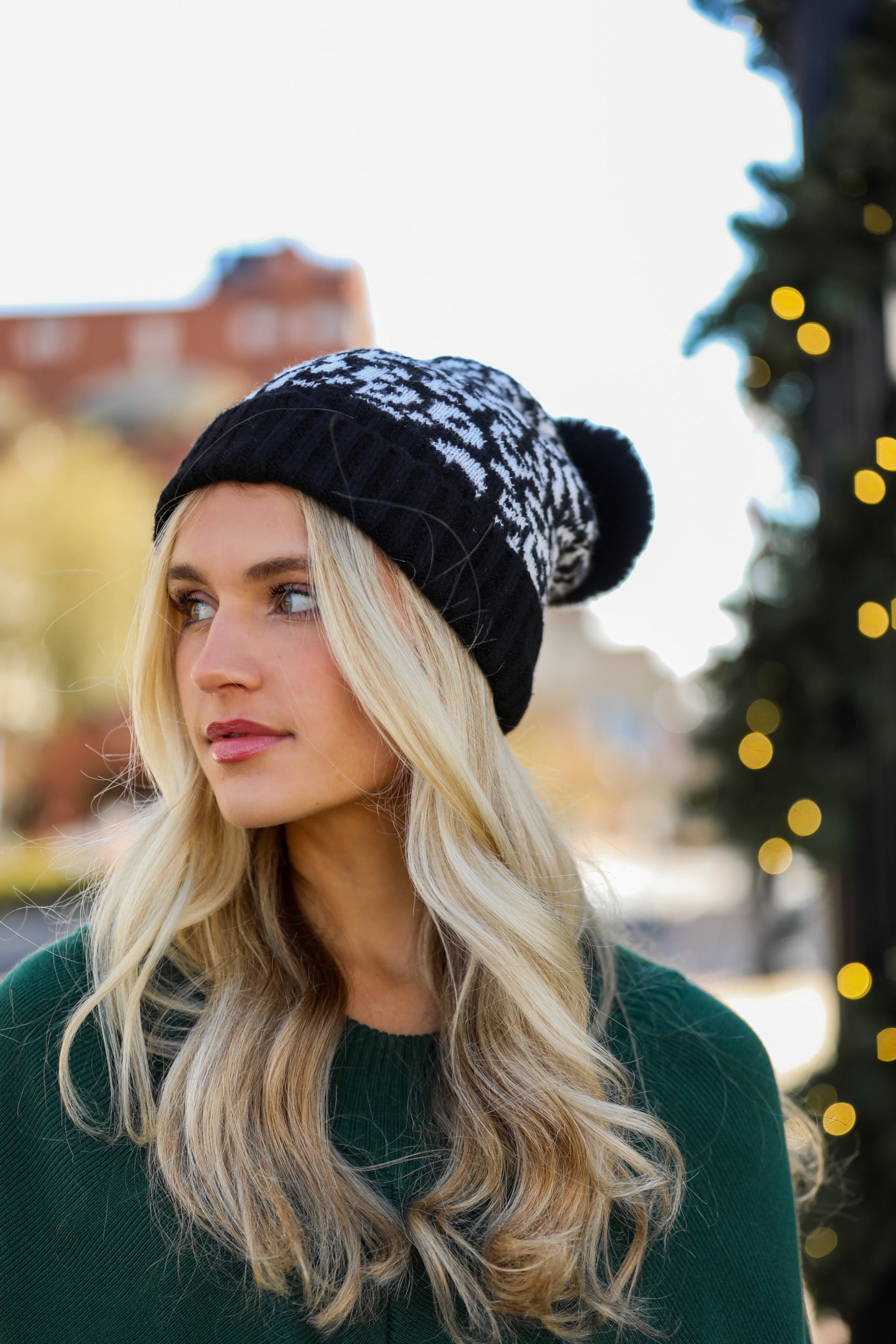 cute Leopard Pom Pom Beanie