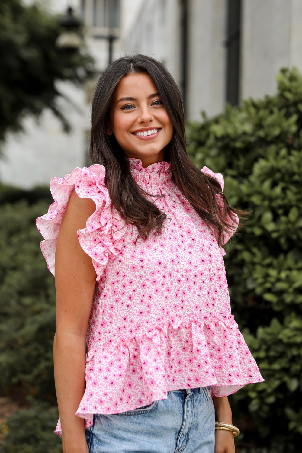 Sweetest Choice Pink Floral Blouse