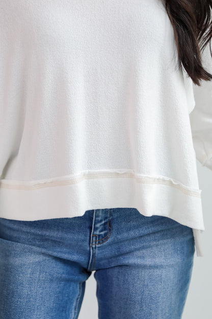 Comfy Passion White Terry Cloth Top