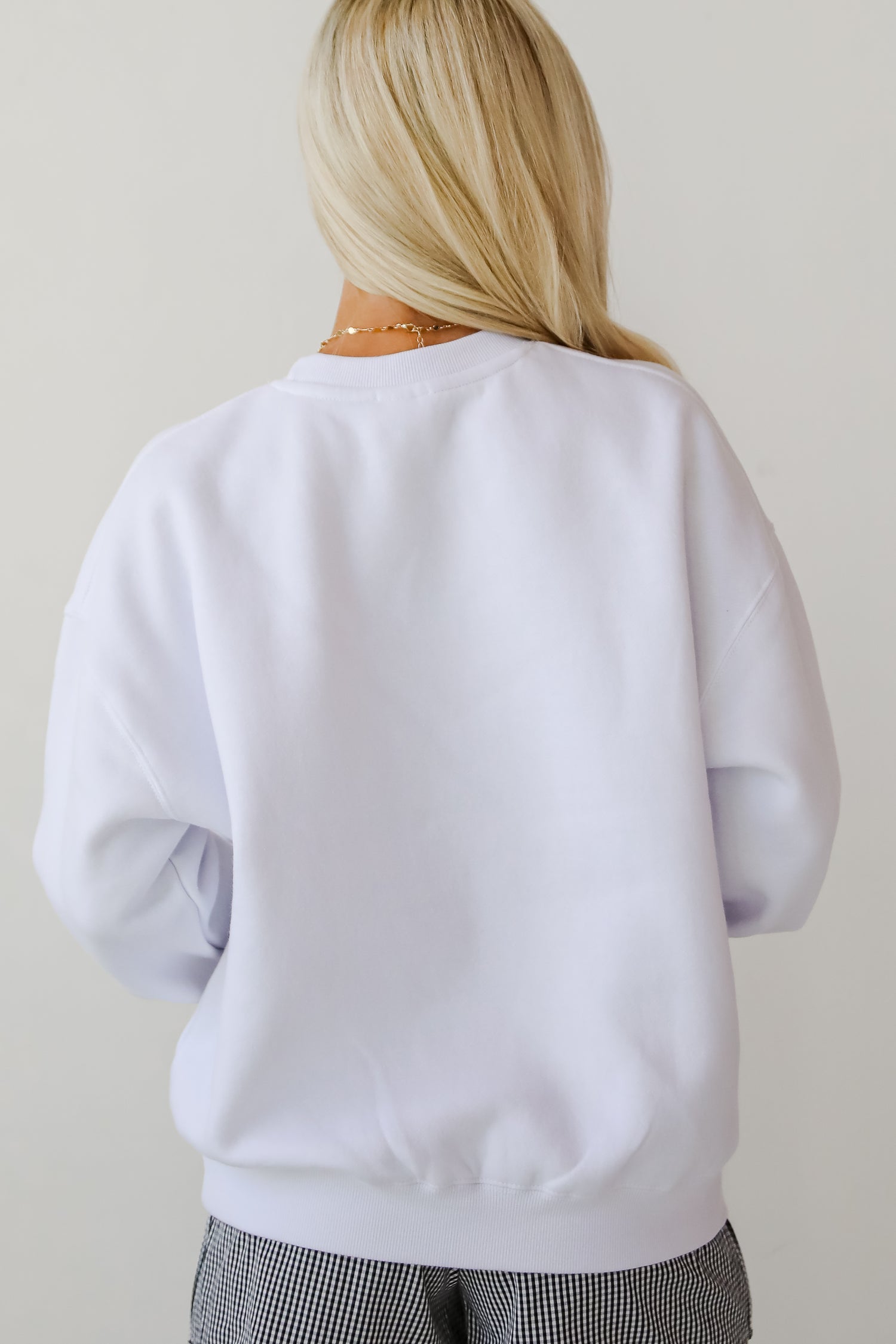 White Glory Glory Script Sweatshirt