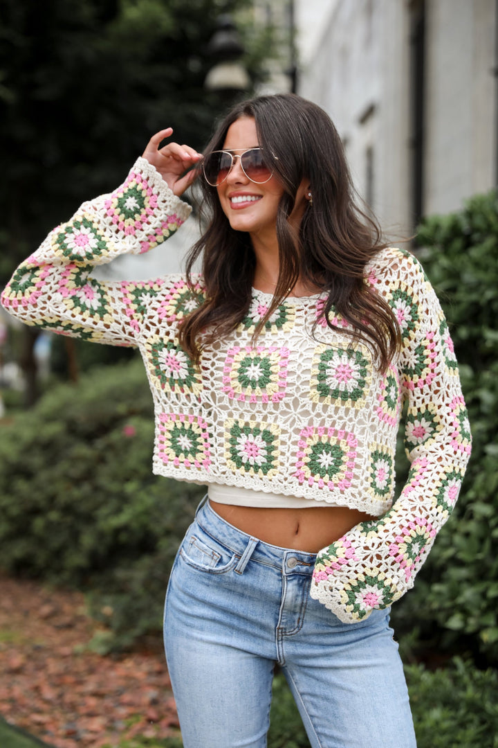 Cultivated Coolness Crochet Knit Top