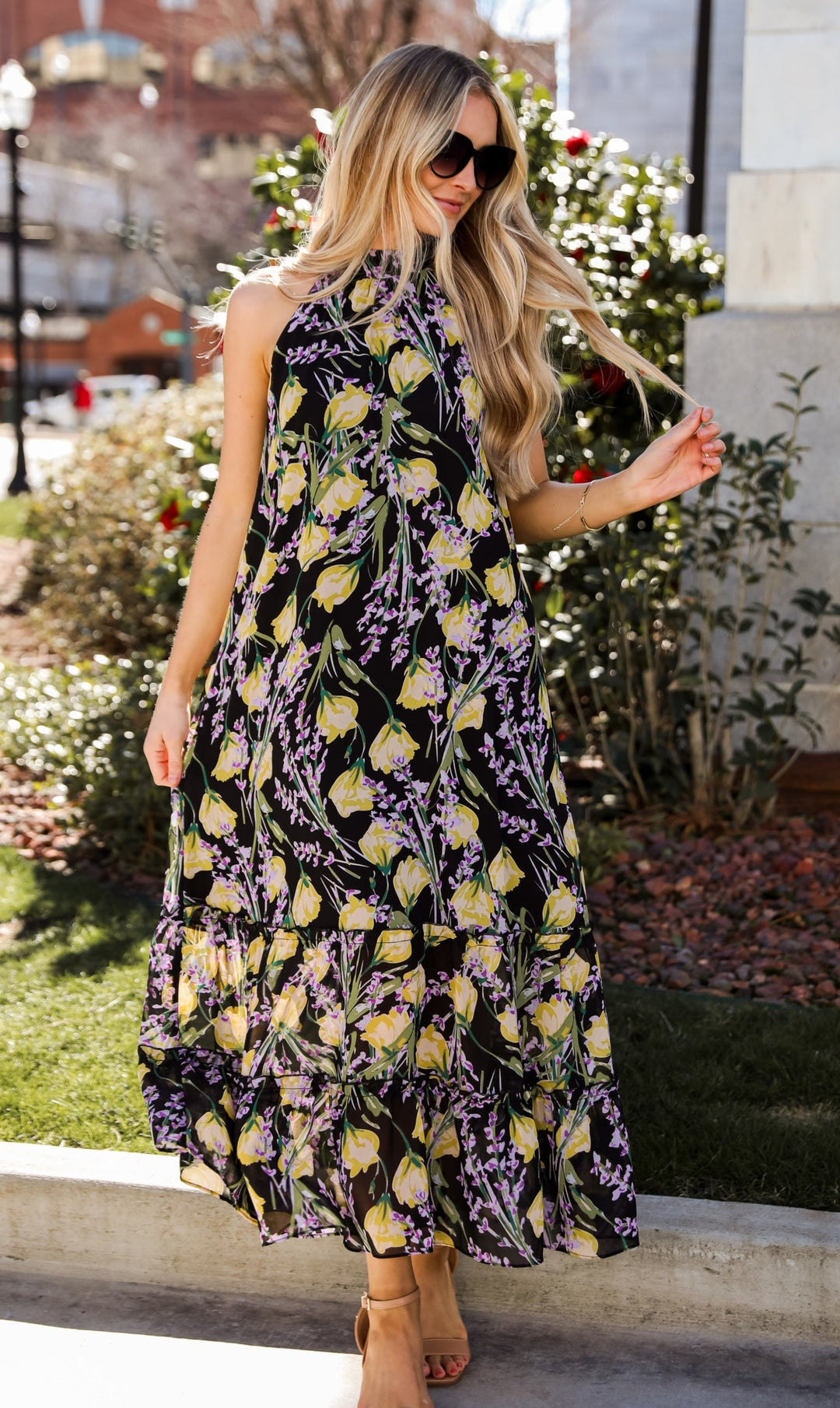 Sunny Day Sweetie Black Floral Maxi Dress Black Floral Maxi Dress