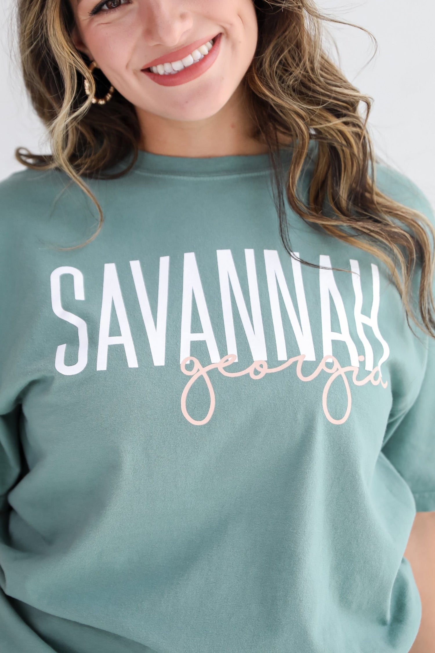 Seafoam Savannah Georgia Script Tee