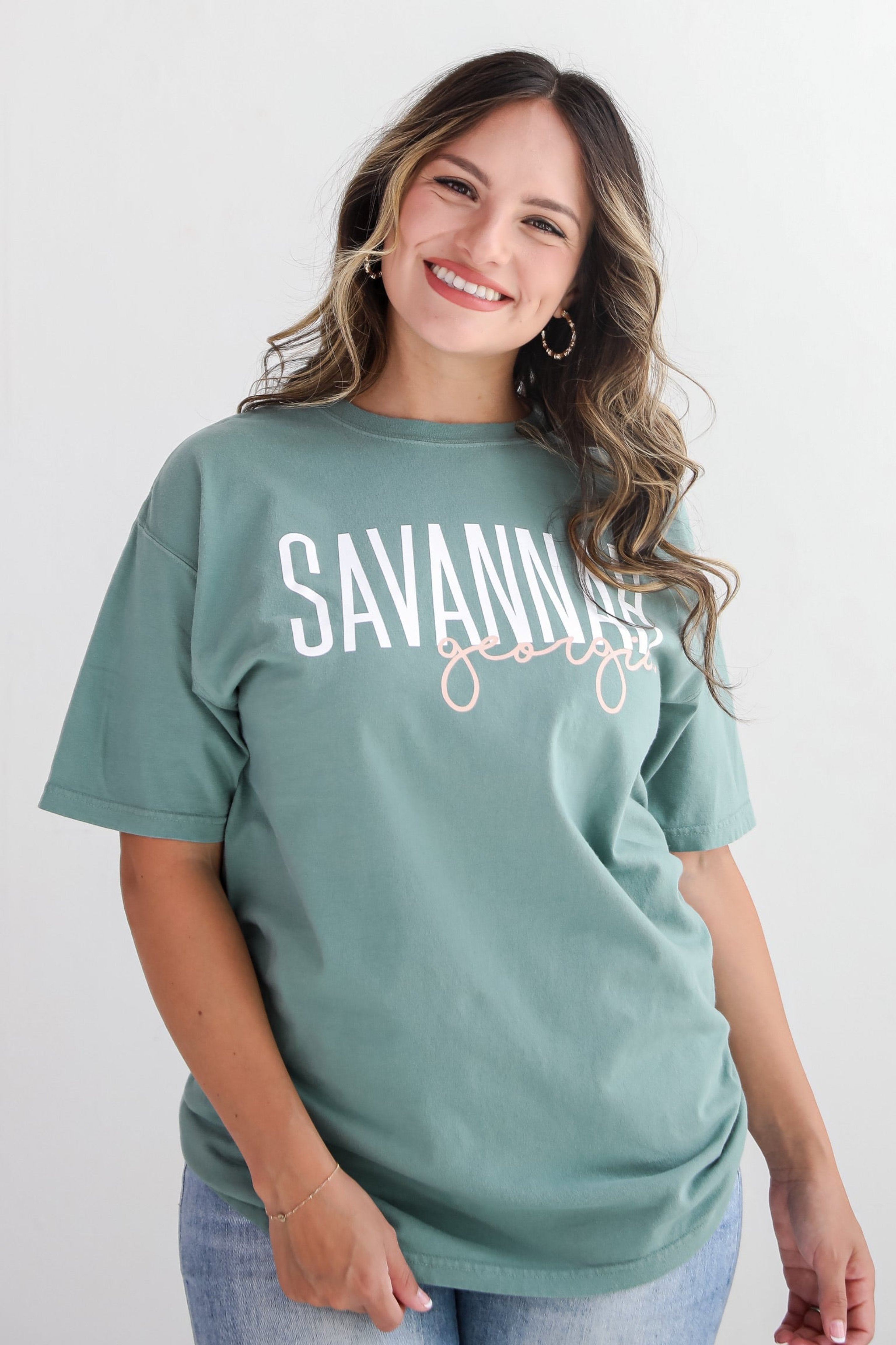 Seafoam Savannah Georgia Script Tee